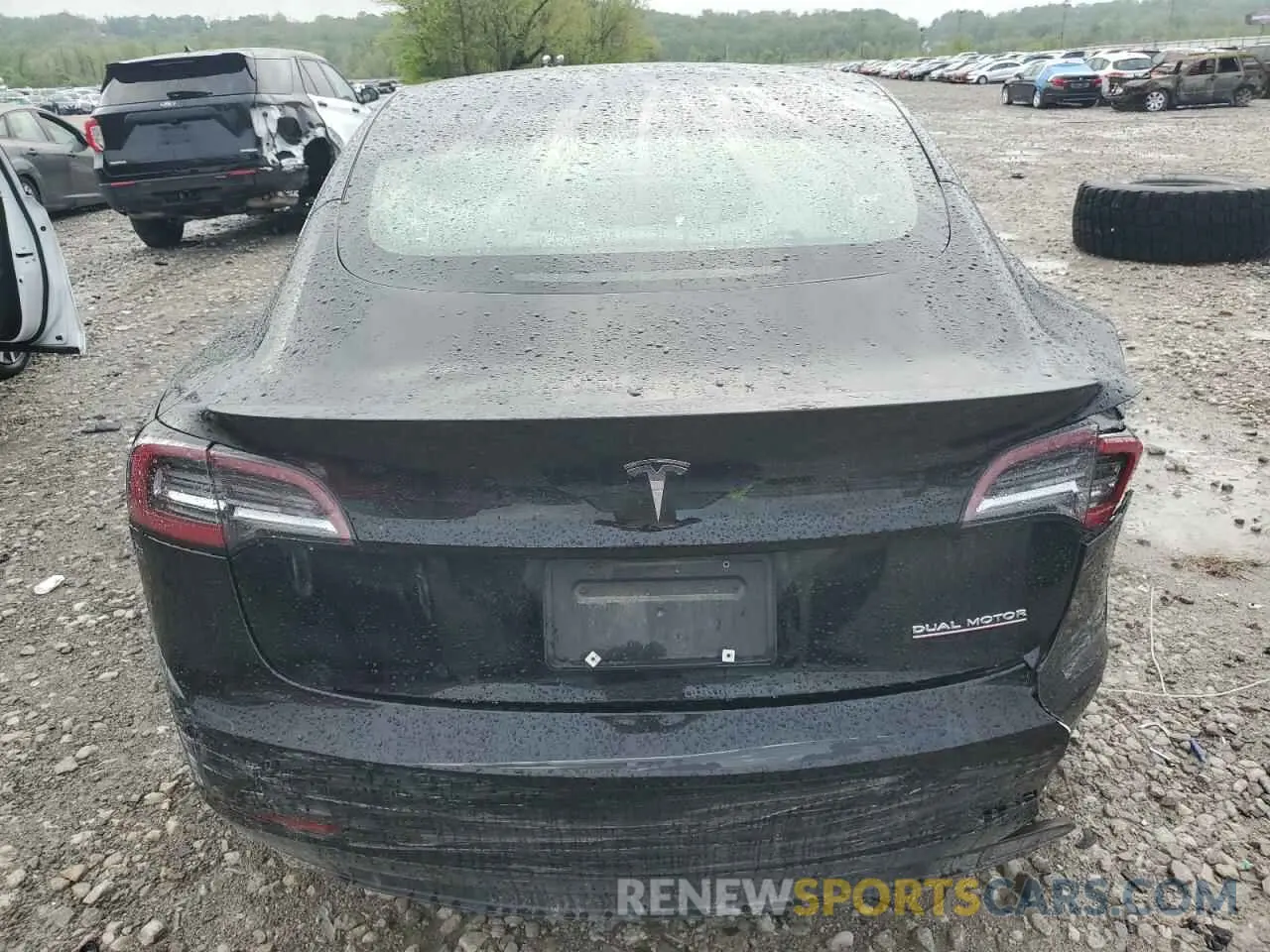 6 Photograph of a damaged car 5YJ3E1EB4KF407063 TESLA MODEL 3 2019