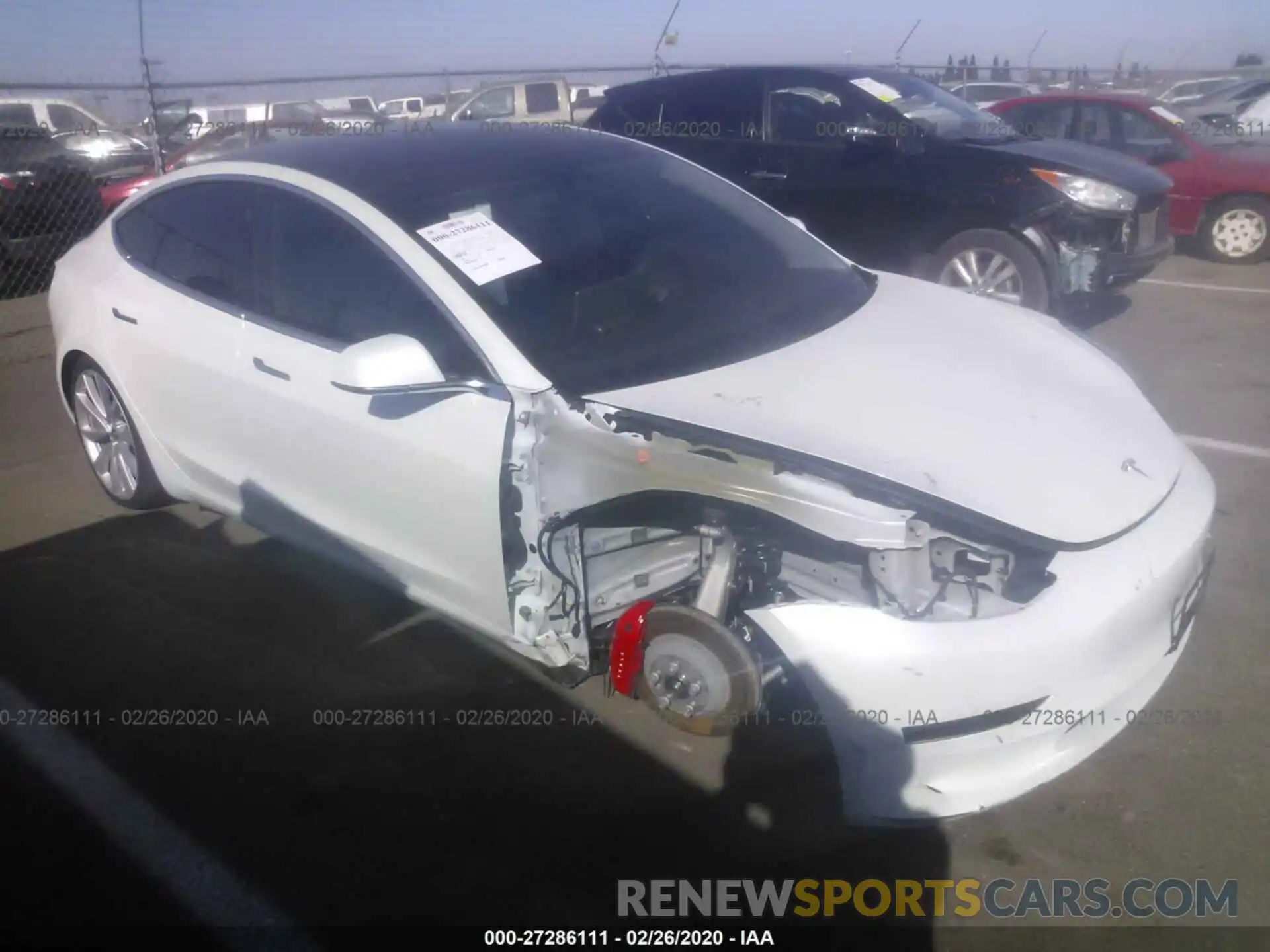 1 Photograph of a damaged car 5YJ3E1EB4KF413641 TESLA MODEL 3 2019