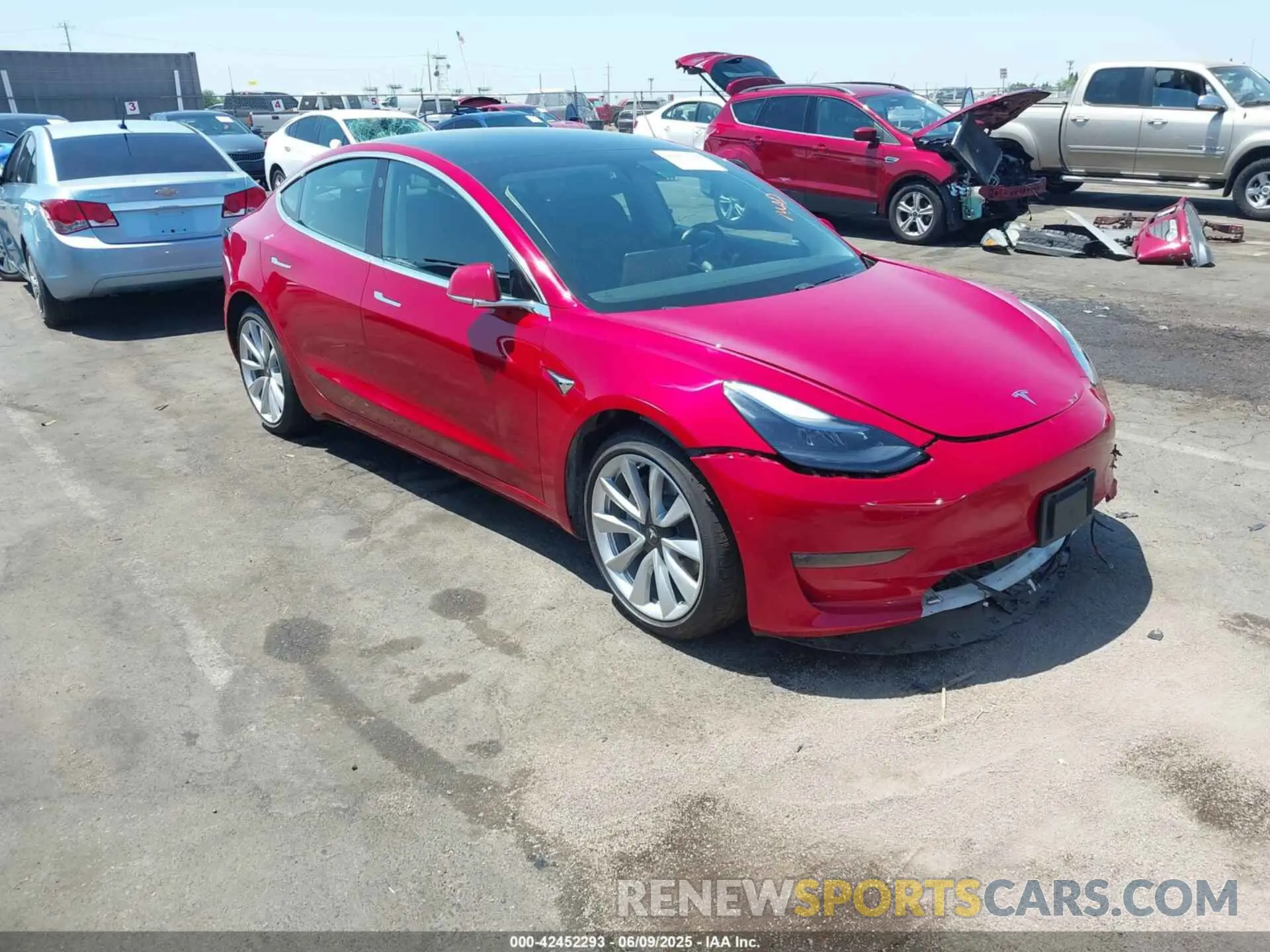 1 Photograph of a damaged car 5YJ3E1EB4KF418578 TESLA MODEL 3 2019