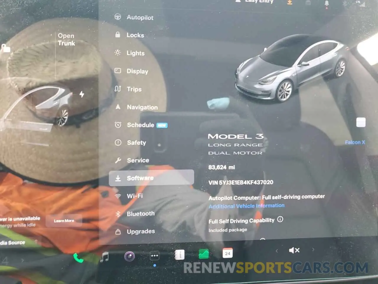 9 Photograph of a damaged car 5YJ3E1EB4KF437020 TESLA MODEL 3 2019
