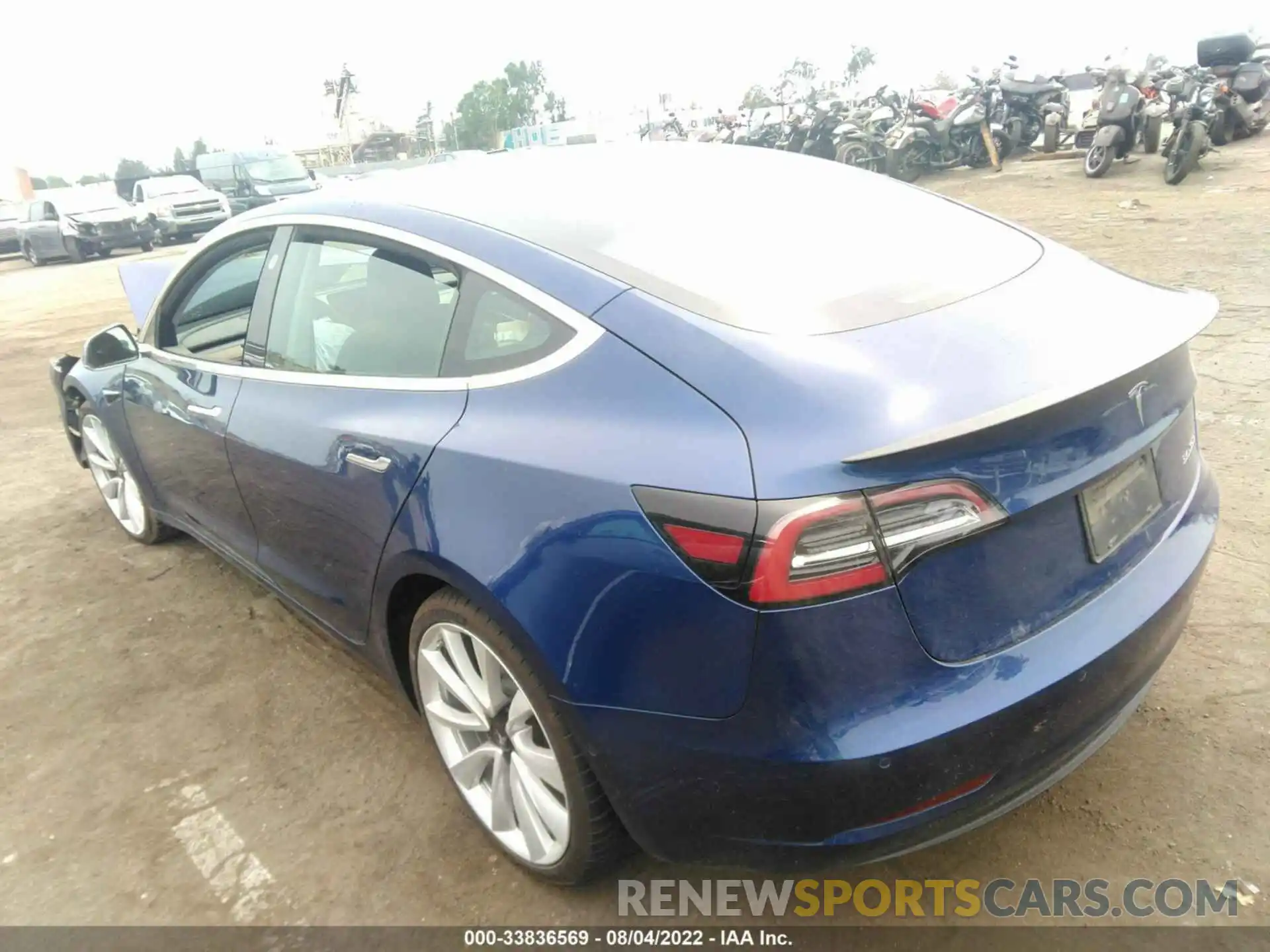 3 Photograph of a damaged car 5YJ3E1EB4KF438345 TESLA MODEL 3 2019