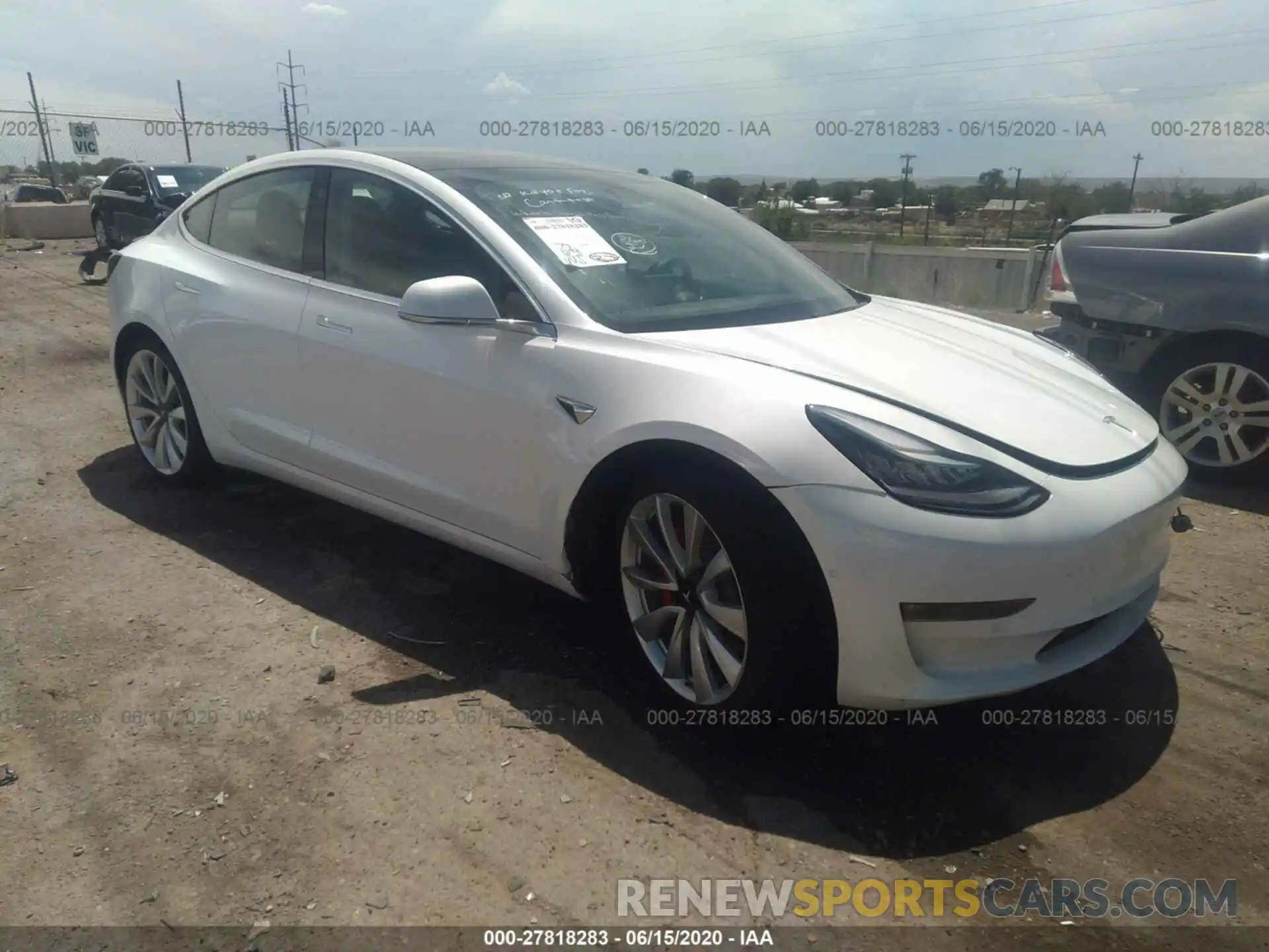 1 Photograph of a damaged car 5YJ3E1EB4KF438796 TESLA MODEL 3 2019