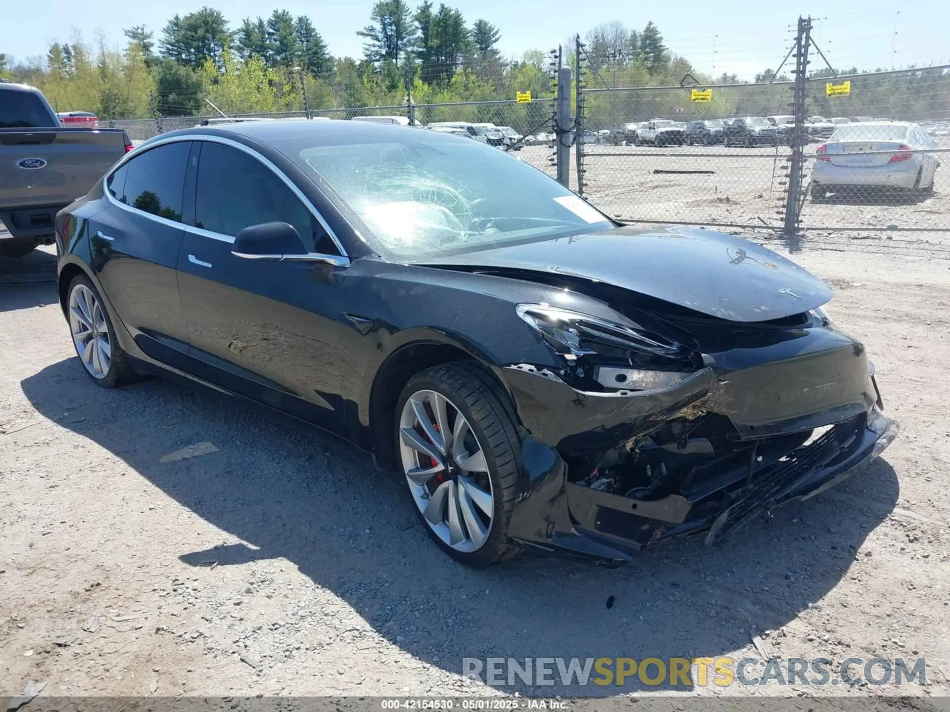 1 Photograph of a damaged car 5YJ3E1EB4KF438846 TESLA MODEL 3 2019