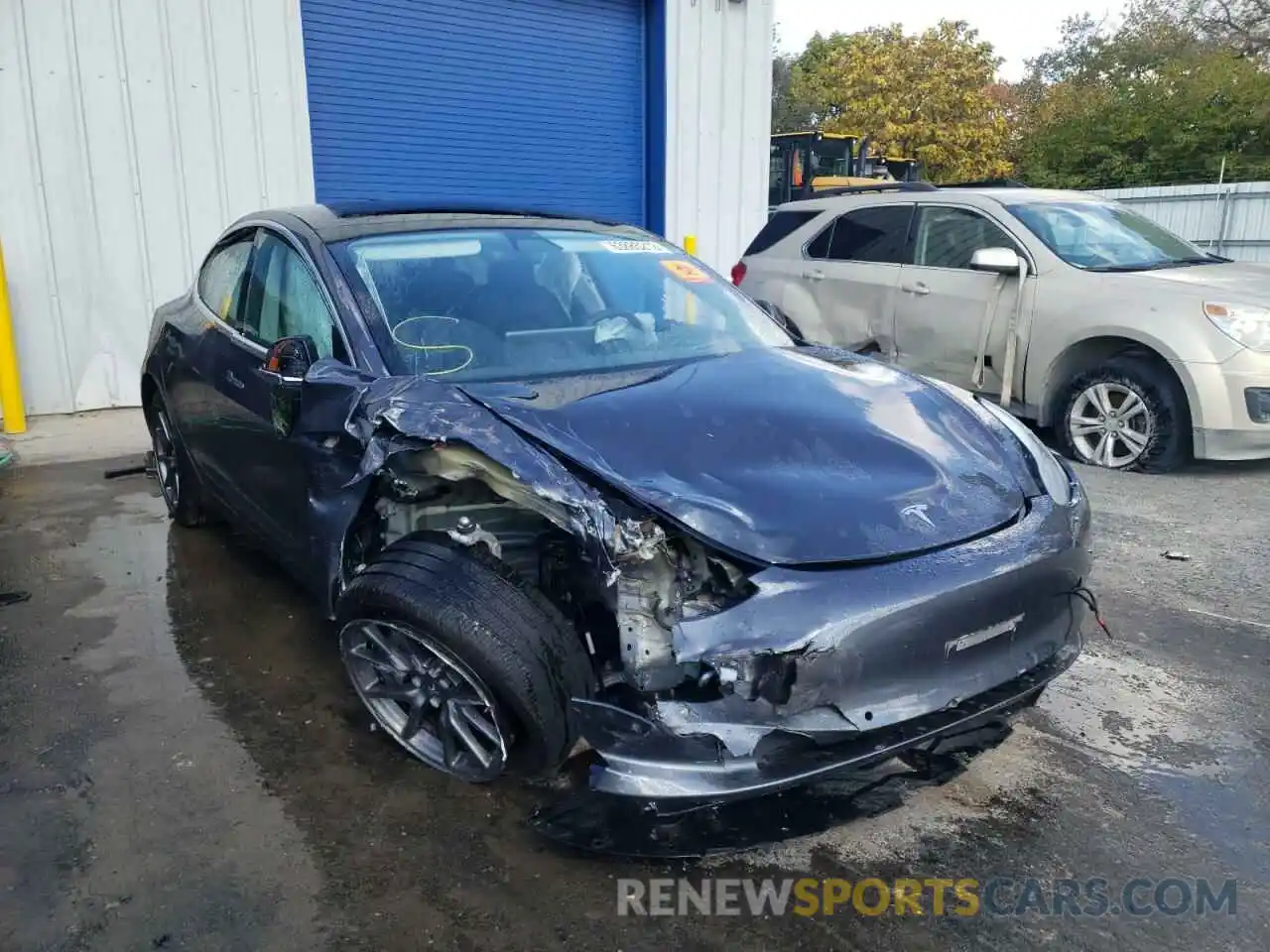 1 Photograph of a damaged car 5YJ3E1EB4KF441973 TESLA MODEL 3 2019