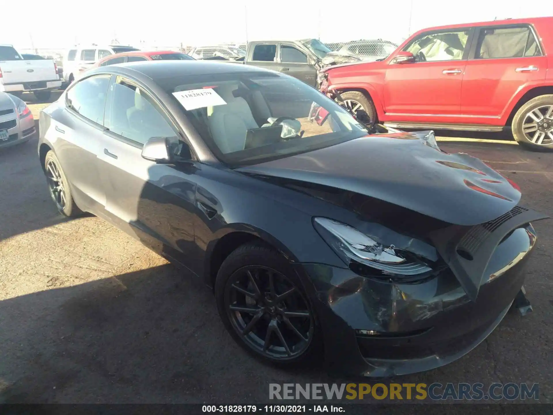 1 Photograph of a damaged car 5YJ3E1EB4KF450415 TESLA MODEL 3 2019