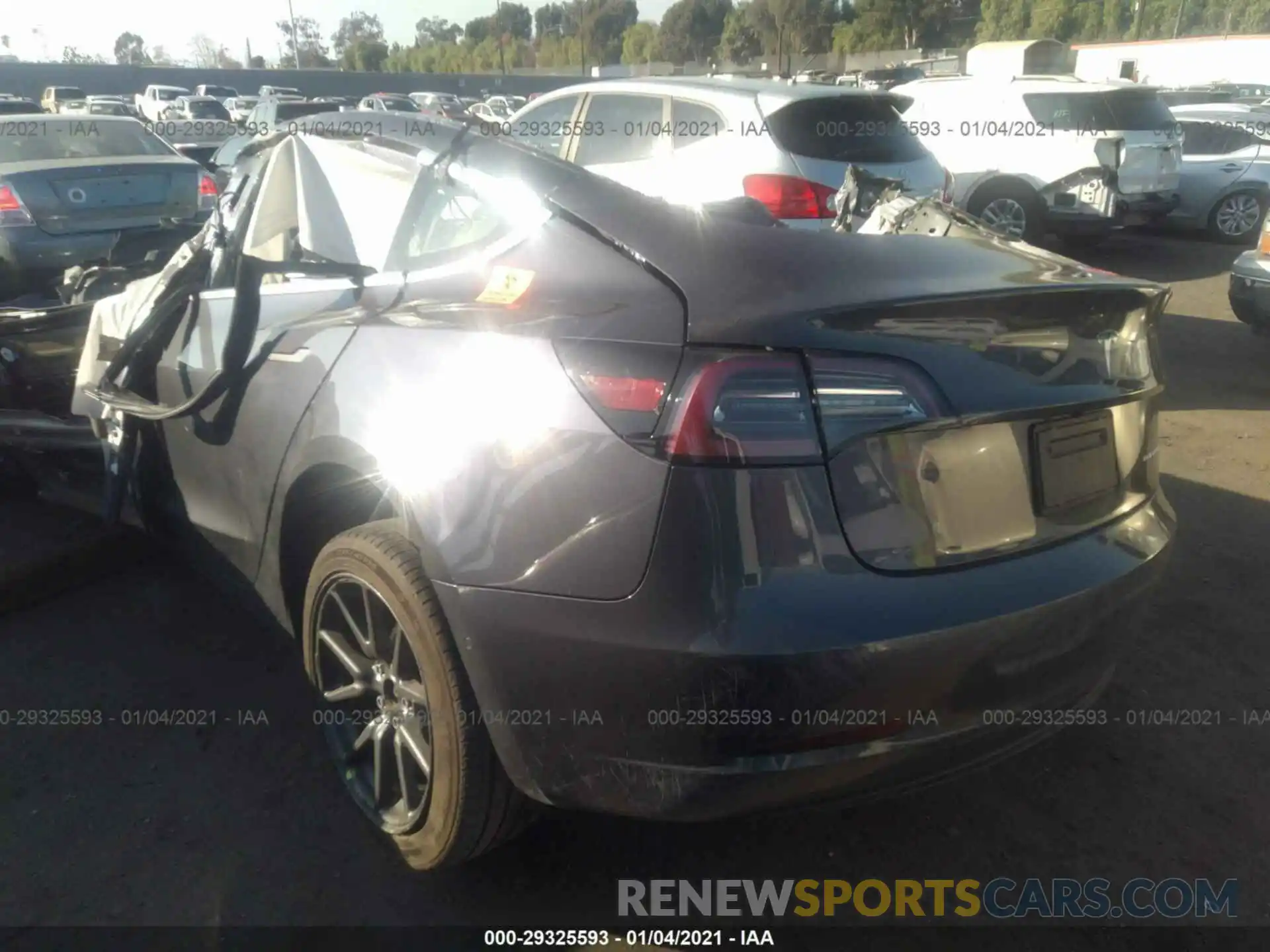 3 Photograph of a damaged car 5YJ3E1EB4KF453010 TESLA MODEL 3 2019