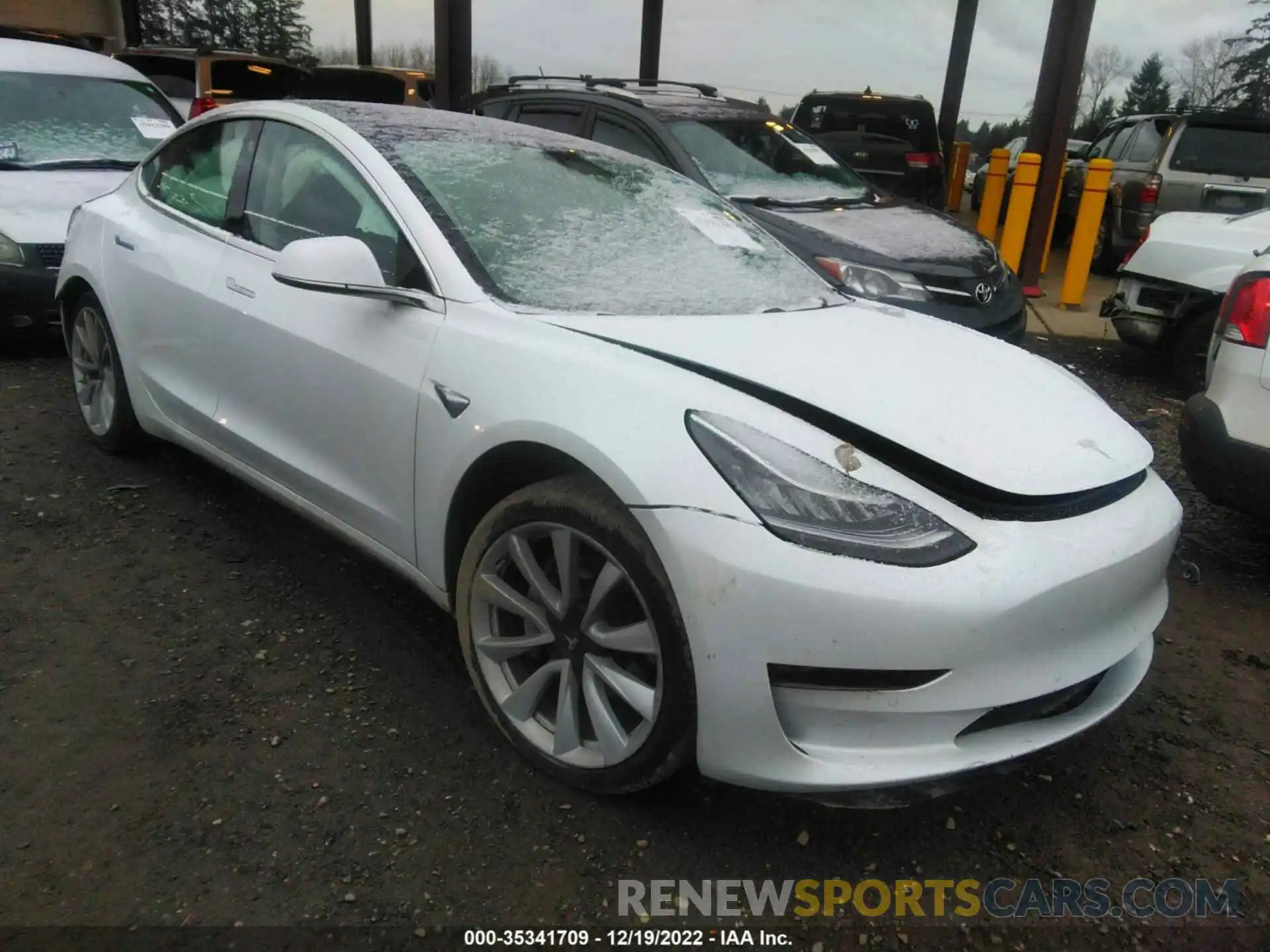 1 Photograph of a damaged car 5YJ3E1EB4KF453511 TESLA MODEL 3 2019