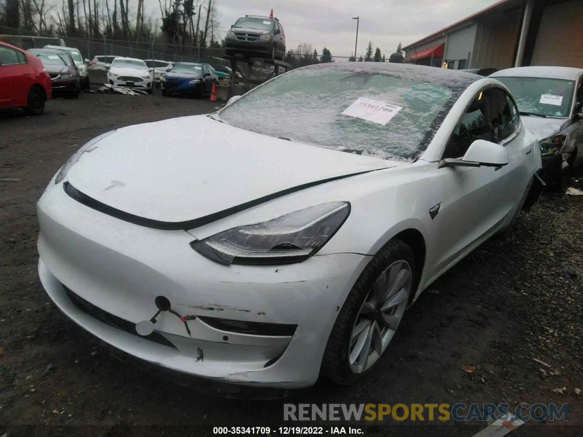 2 Photograph of a damaged car 5YJ3E1EB4KF453511 TESLA MODEL 3 2019