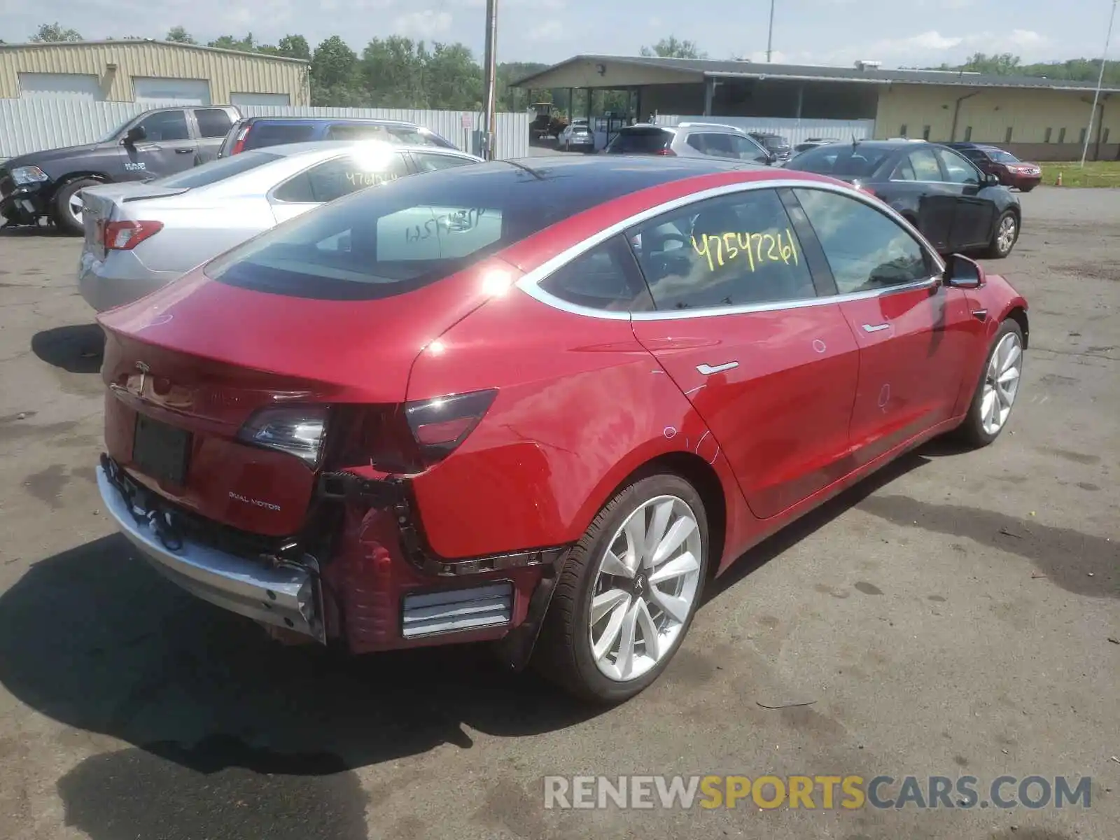 4 Photograph of a damaged car 5YJ3E1EB4KF453749 TESLA MODEL 3 2019