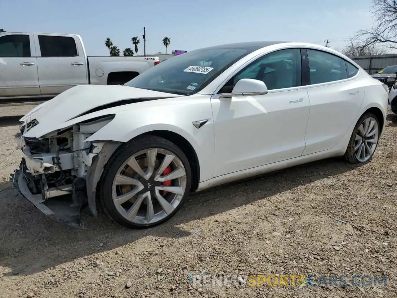 1 Photograph of a damaged car 5YJ3E1EB4KF469711 TESLA MODEL 3 2019