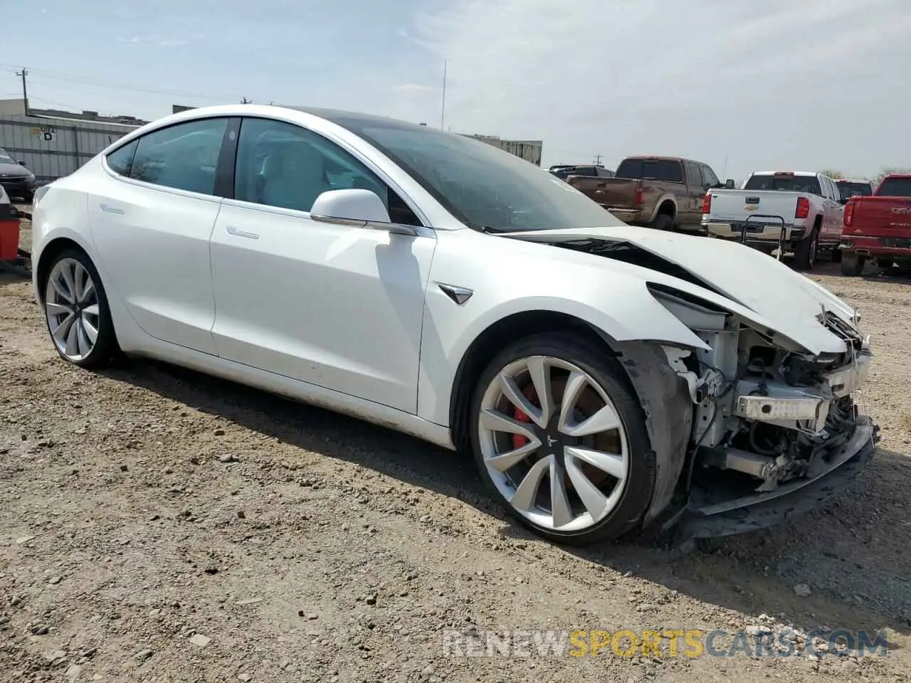 4 Photograph of a damaged car 5YJ3E1EB4KF469711 TESLA MODEL 3 2019