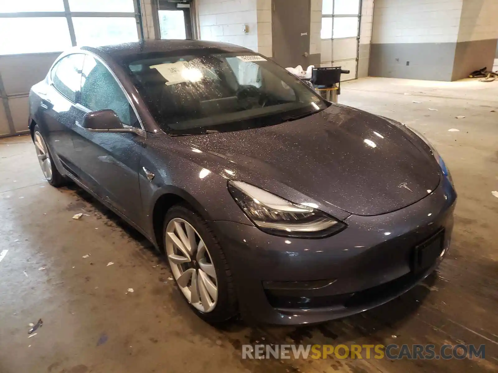 1 Photograph of a damaged car 5YJ3E1EB4KF477453 TESLA MODEL 3 2019