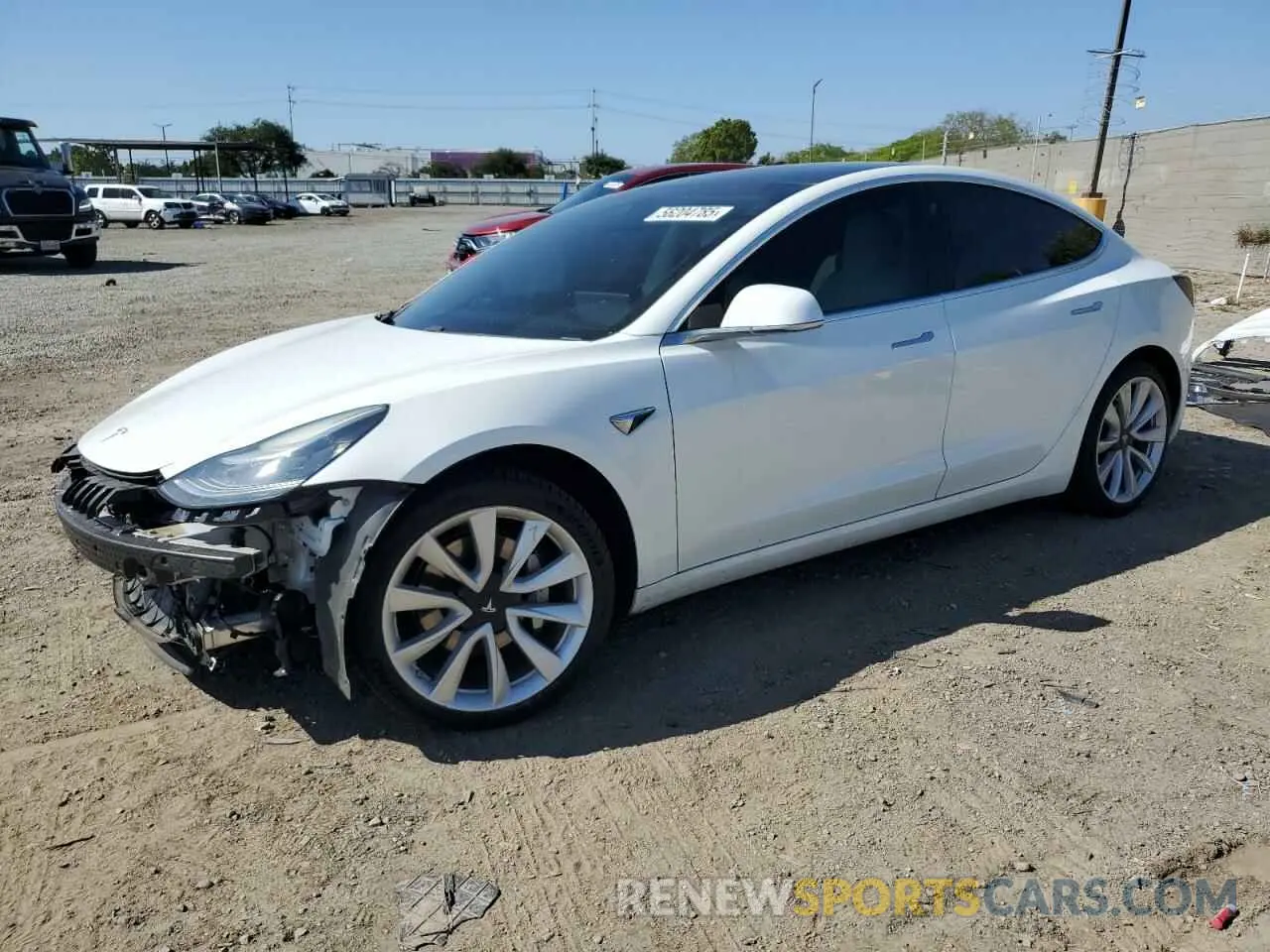 1 Photograph of a damaged car 5YJ3E1EB4KF494799 TESLA MODEL 3 2019