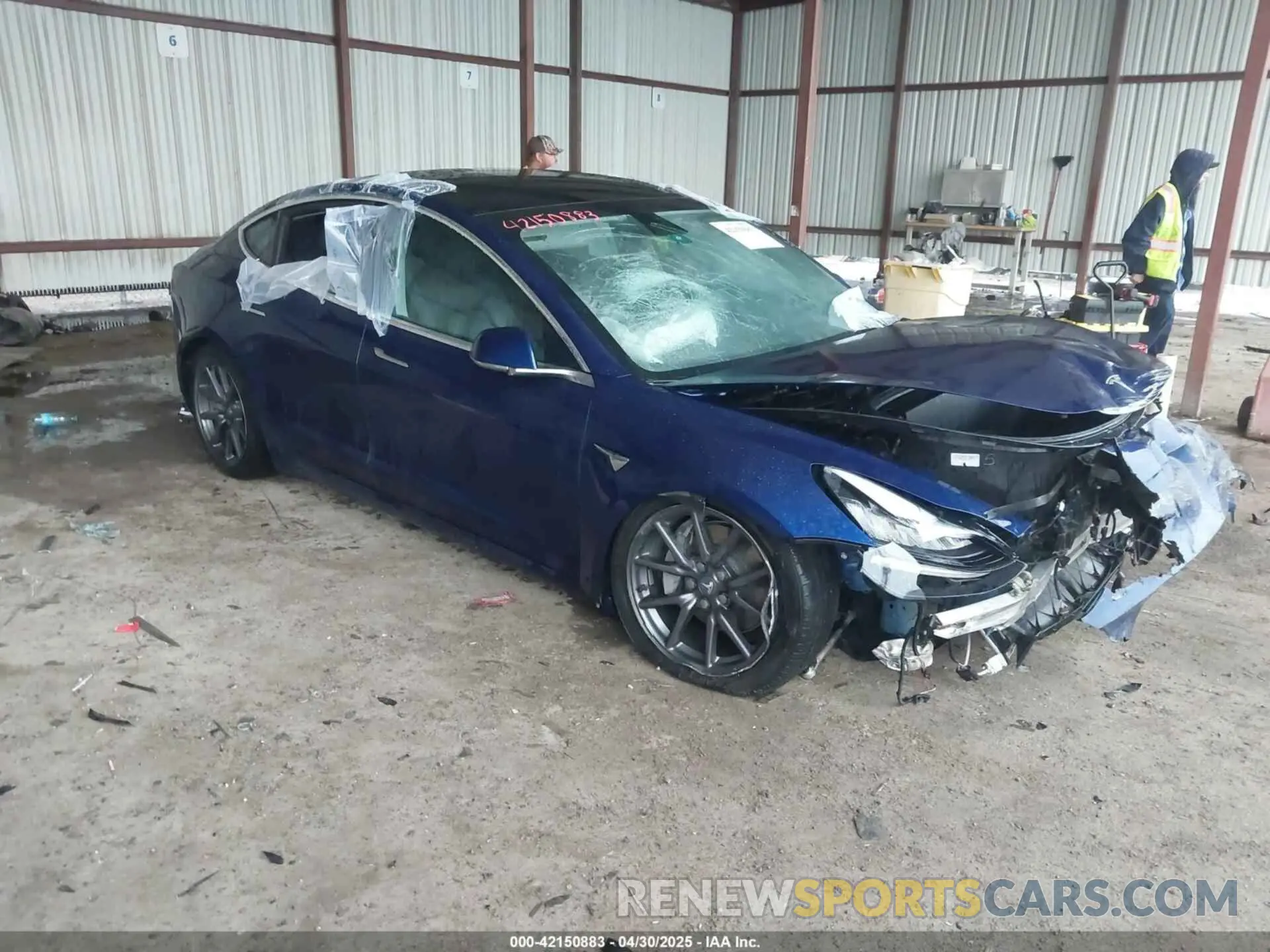 1 Photograph of a damaged car 5YJ3E1EB4KF497637 TESLA MODEL 3 2019