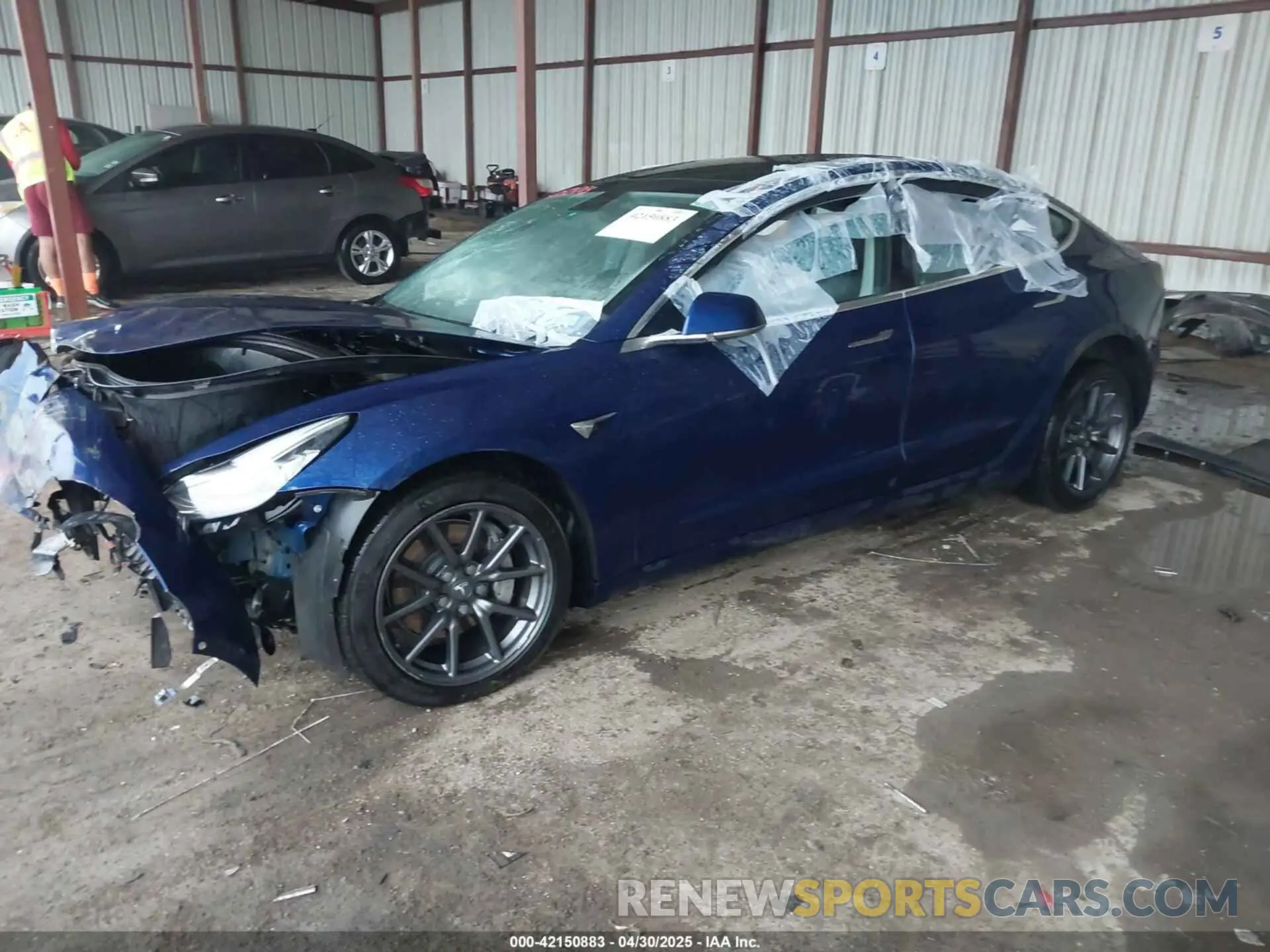 2 Photograph of a damaged car 5YJ3E1EB4KF497637 TESLA MODEL 3 2019