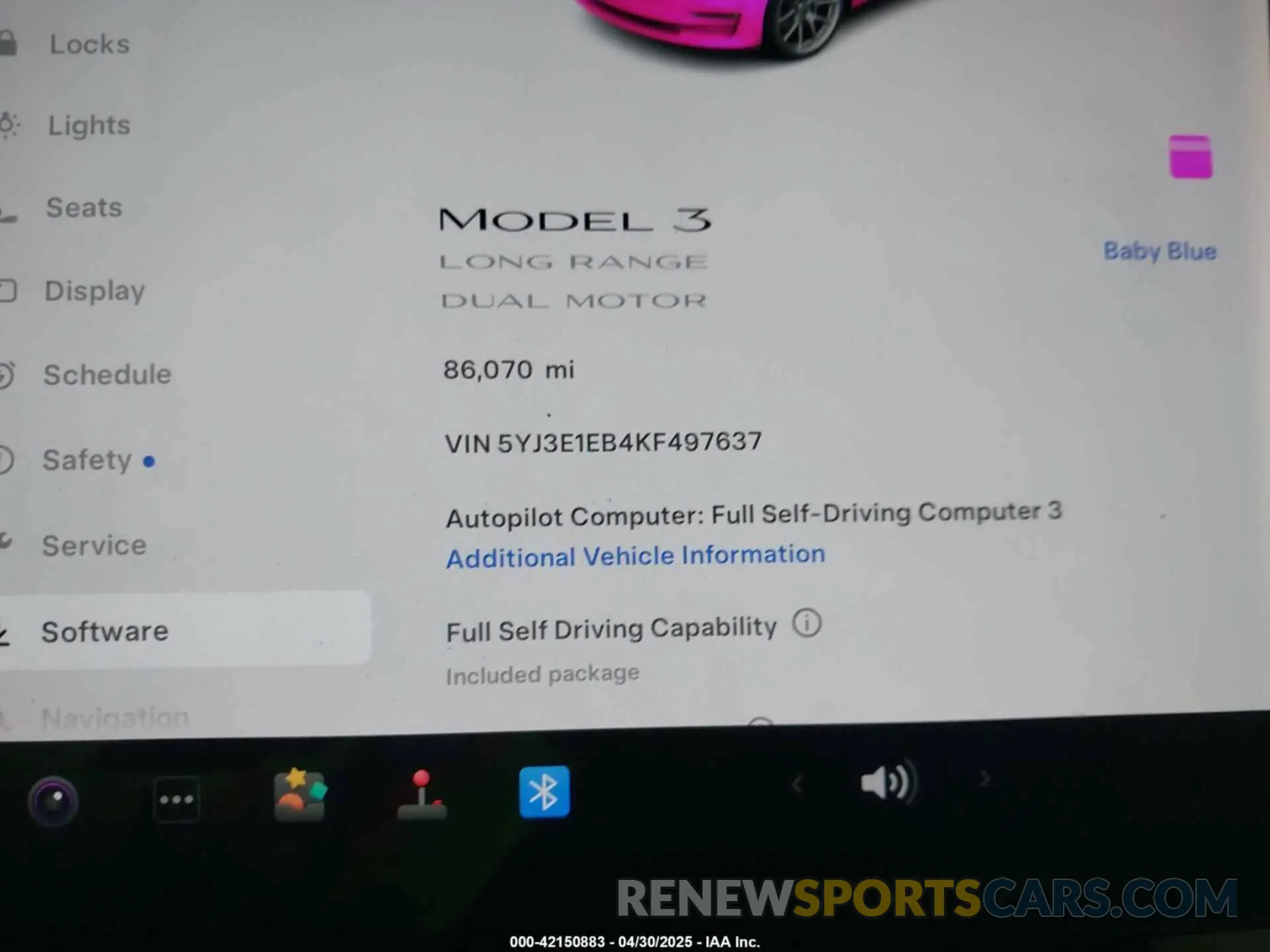 7 Photograph of a damaged car 5YJ3E1EB4KF497637 TESLA MODEL 3 2019