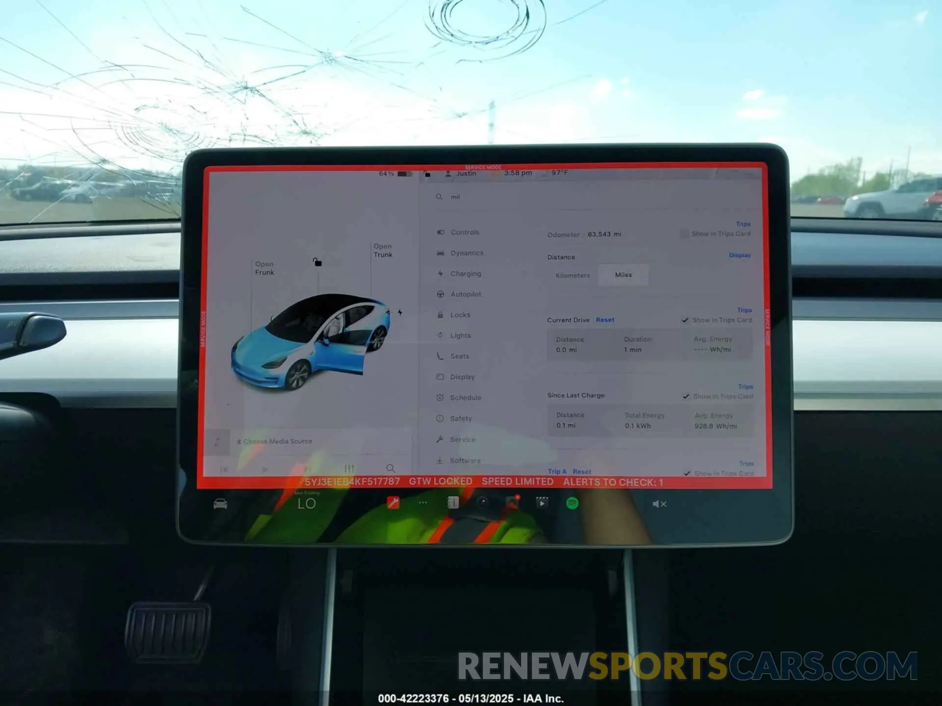 18 Photograph of a damaged car 5YJ3E1EB4KF517787 TESLA MODEL 3 2019