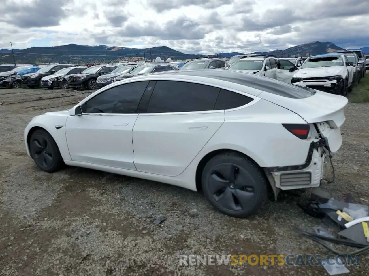 2 Photograph of a damaged car 5YJ3E1EB5KF191580 TESLA MODEL 3 2019