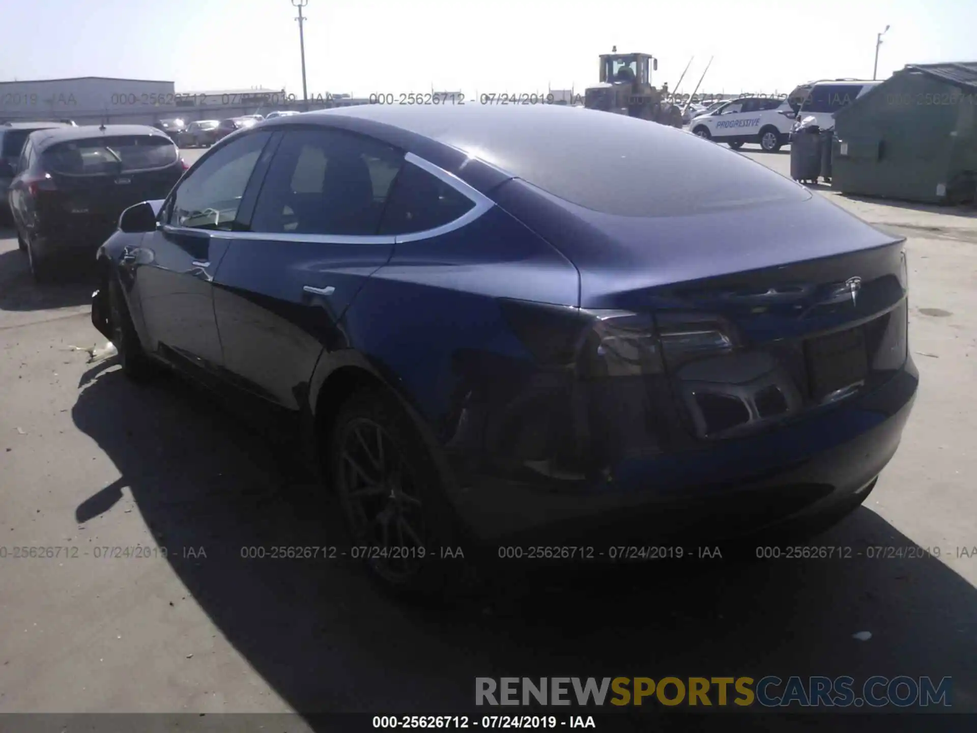 3 Photograph of a damaged car 5YJ3E1EB5KF193734 TESLA MODEL 3 2019