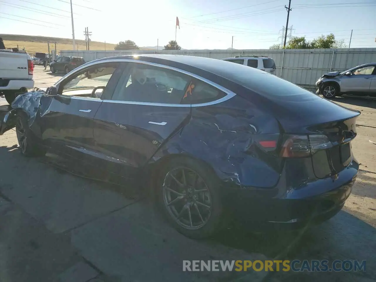 2 Photograph of a damaged car 5YJ3E1EB5KF199484 TESLA MODEL 3 2019
