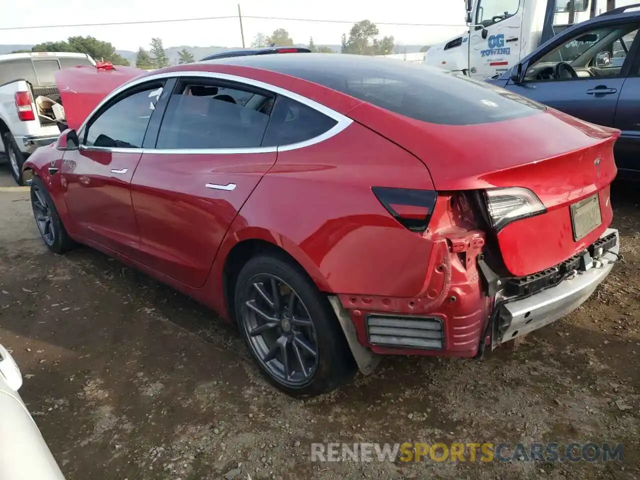 2 Photograph of a damaged car 5YJ3E1EB5KF359282 TESLA MODEL 3 2019