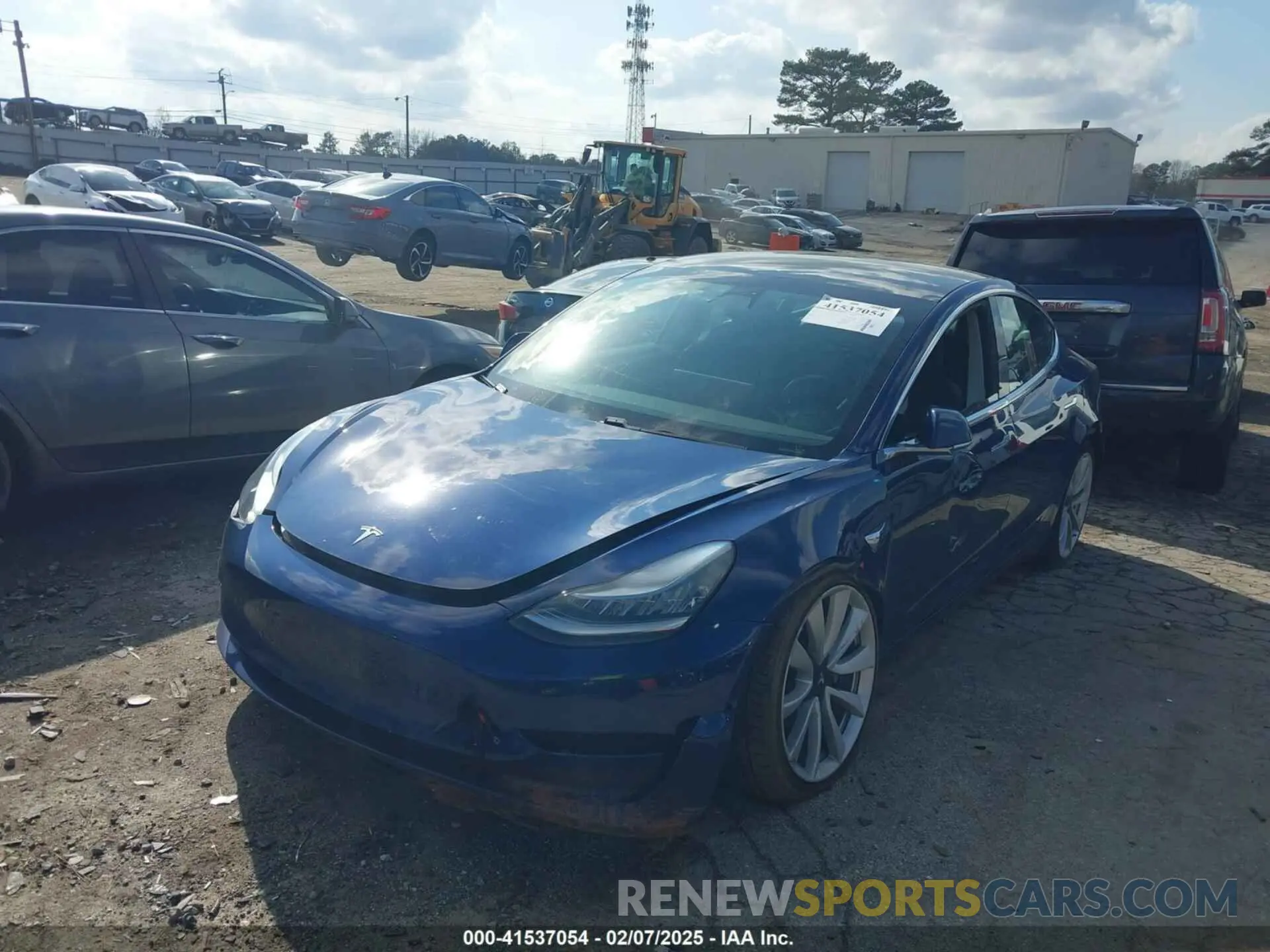2 Photograph of a damaged car 5YJ3E1EB5KF365471 TESLA MODEL 3 2019
