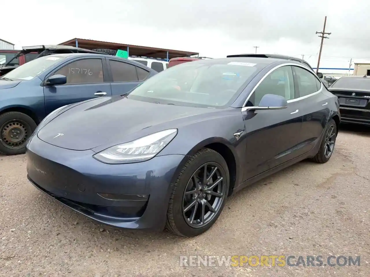 2 Photograph of a damaged car 5YJ3E1EB5KF386319 TESLA MODEL 3 2019