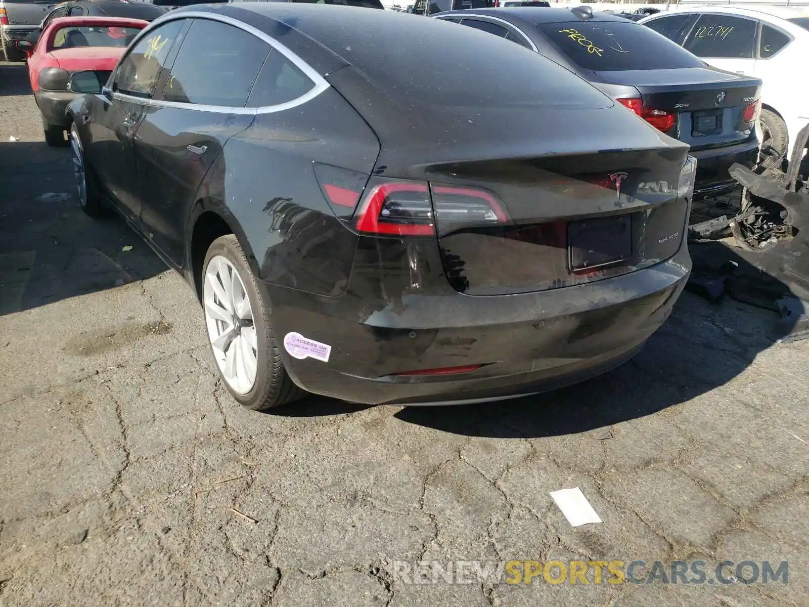 3 Photograph of a damaged car 5YJ3E1EB5KF388880 TESLA MODEL 3 2019