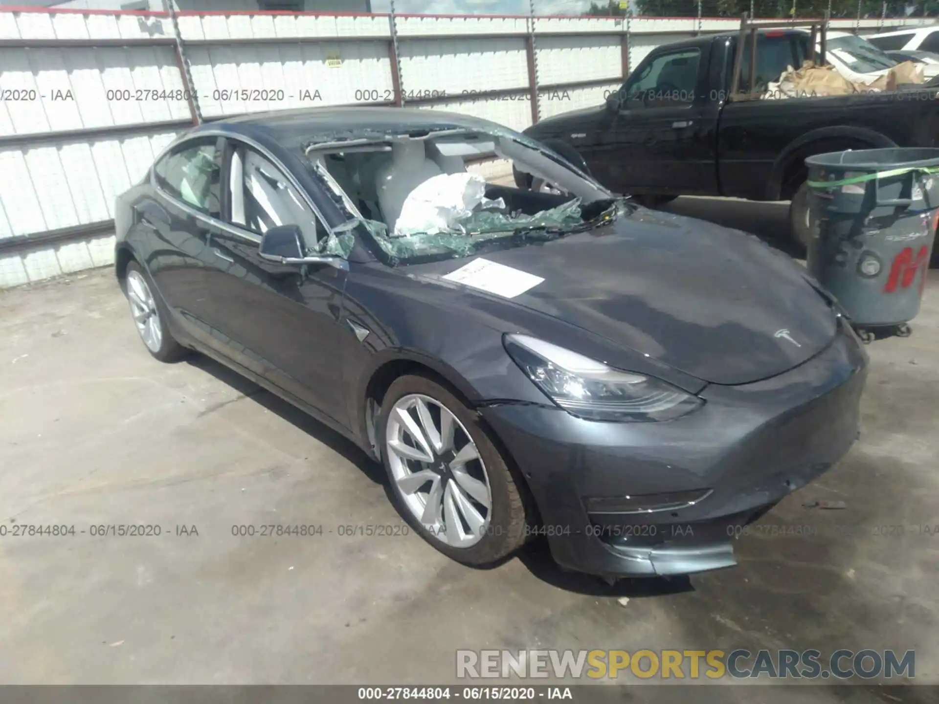 1 Photograph of a damaged car 5YJ3E1EB5KF391651 TESLA MODEL 3 2019