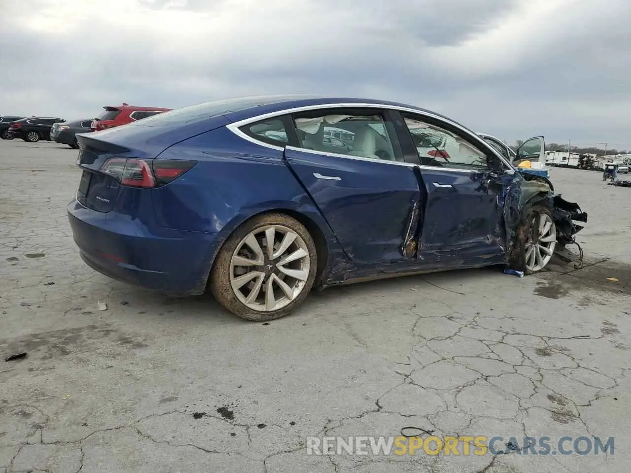 3 Photograph of a damaged car 5YJ3E1EB5KF392038 TESLA MODEL 3 2019