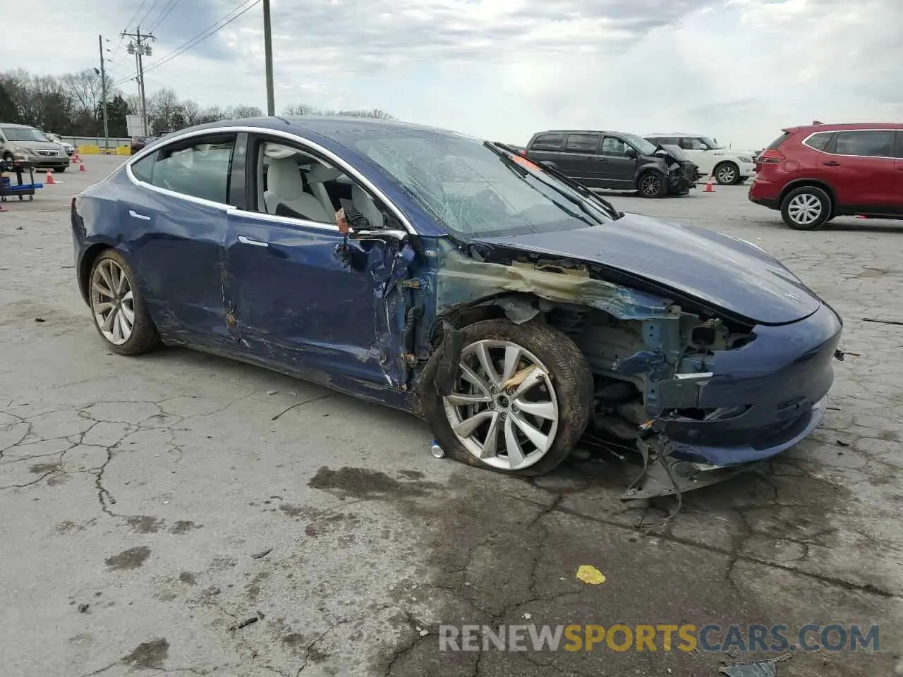 4 Photograph of a damaged car 5YJ3E1EB5KF392038 TESLA MODEL 3 2019