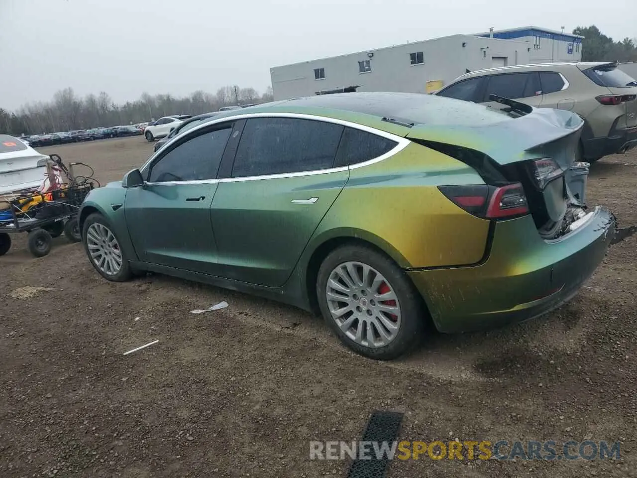 2 Photograph of a damaged car 5YJ3E1EB5KF407329 TESLA MODEL 3 2019