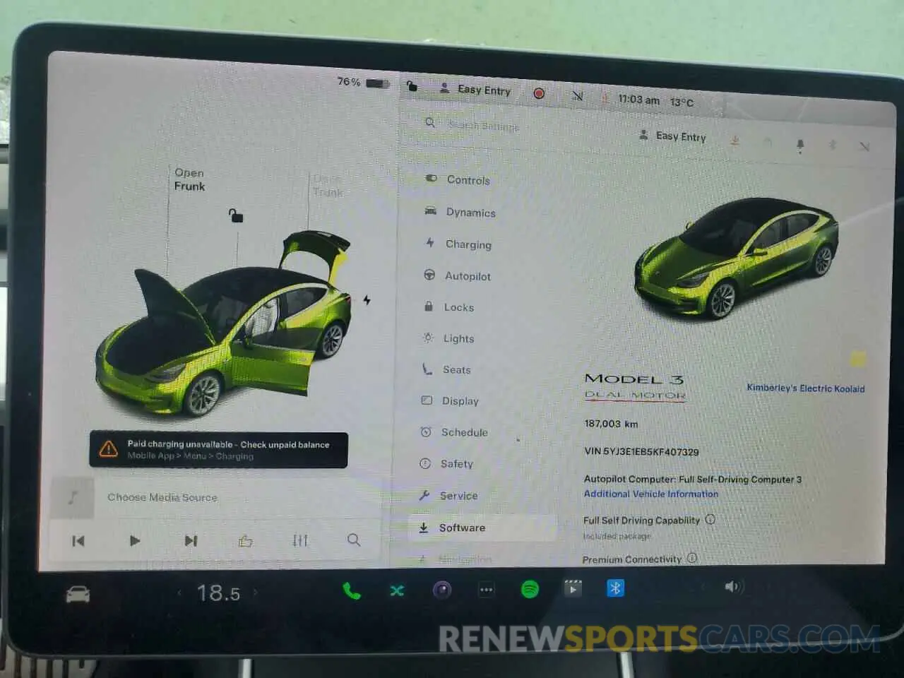 9 Photograph of a damaged car 5YJ3E1EB5KF407329 TESLA MODEL 3 2019