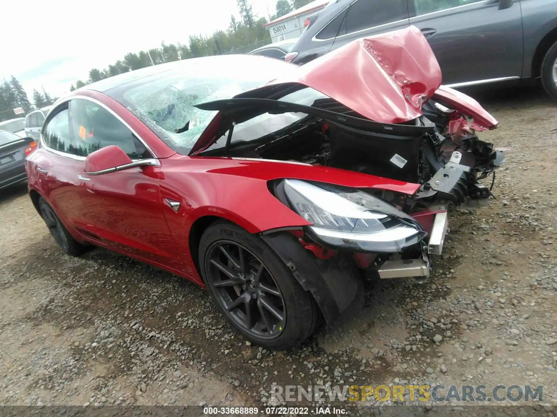 1 Photograph of a damaged car 5YJ3E1EB5KF413339 TESLA MODEL 3 2019