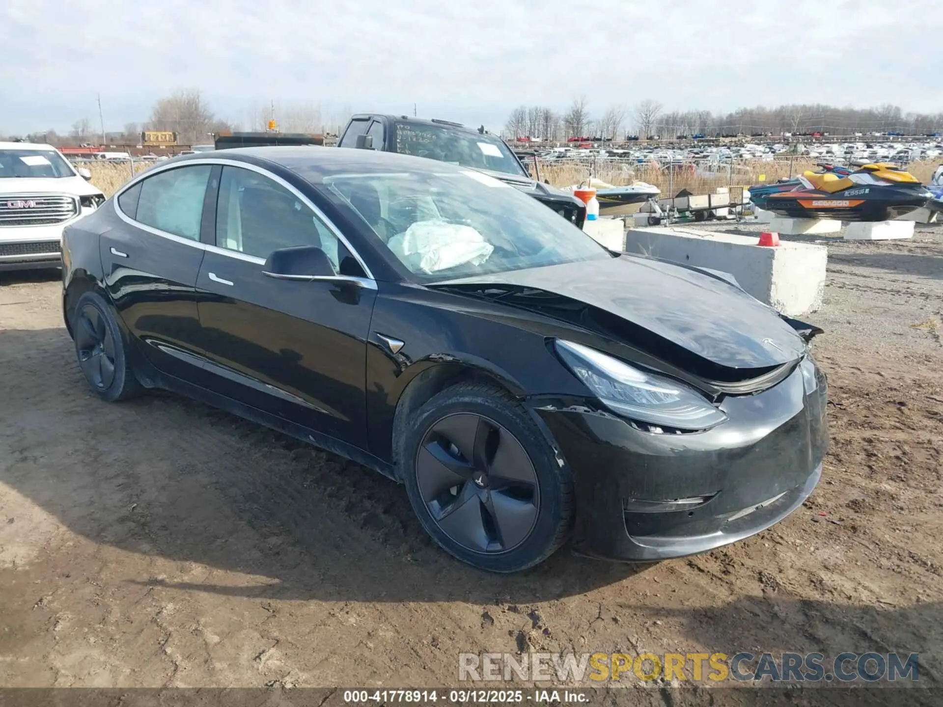 1 Photograph of a damaged car 5YJ3E1EB5KF414748 TESLA MODEL 3 2019