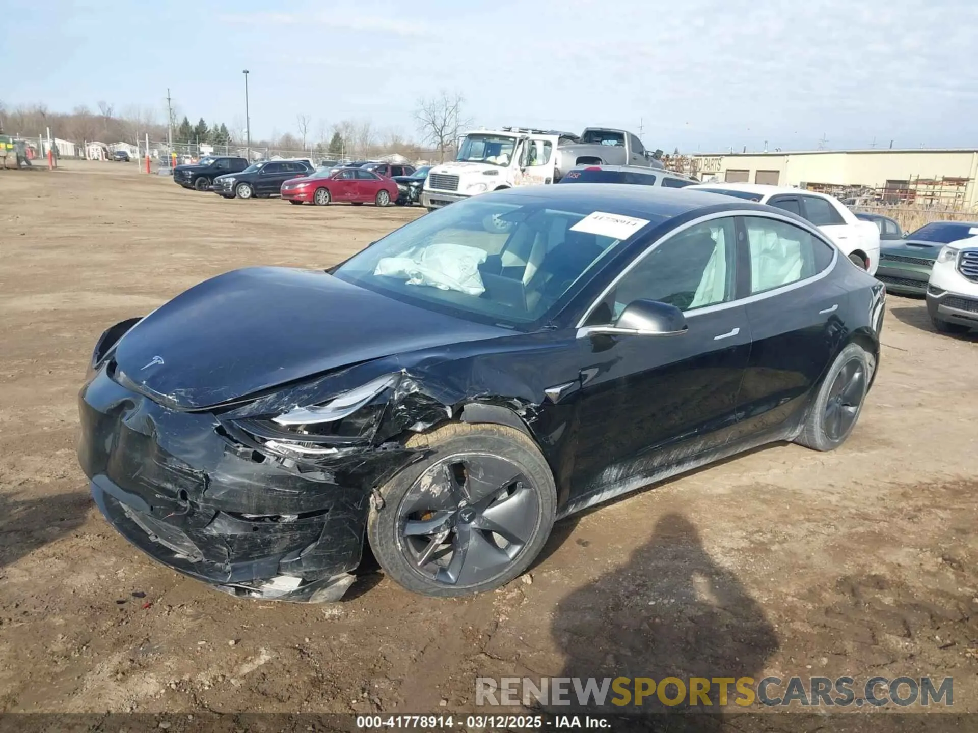 2 Photograph of a damaged car 5YJ3E1EB5KF414748 TESLA MODEL 3 2019