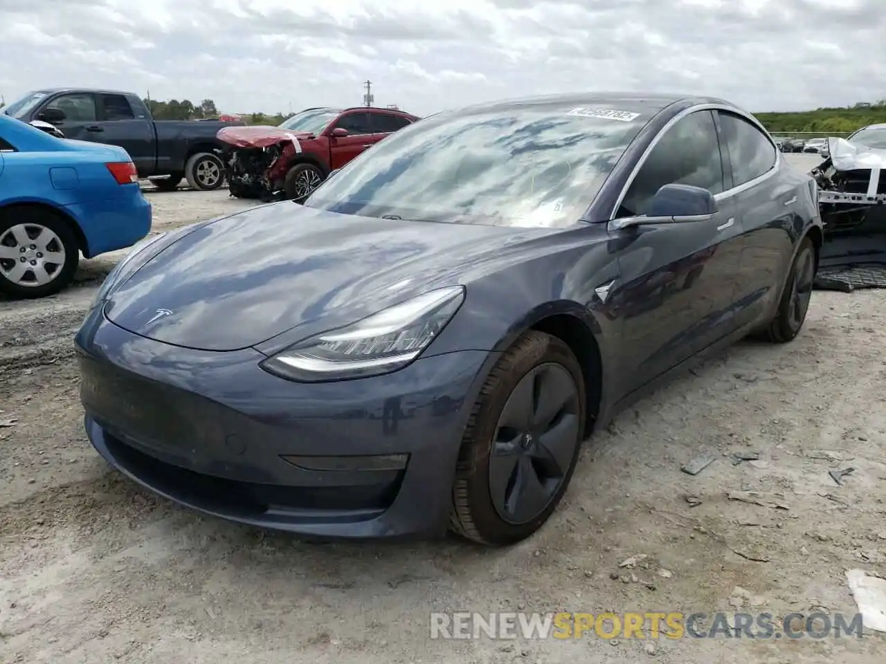 2 Photograph of a damaged car 5YJ3E1EB5KF432814 TESLA MODEL 3 2019