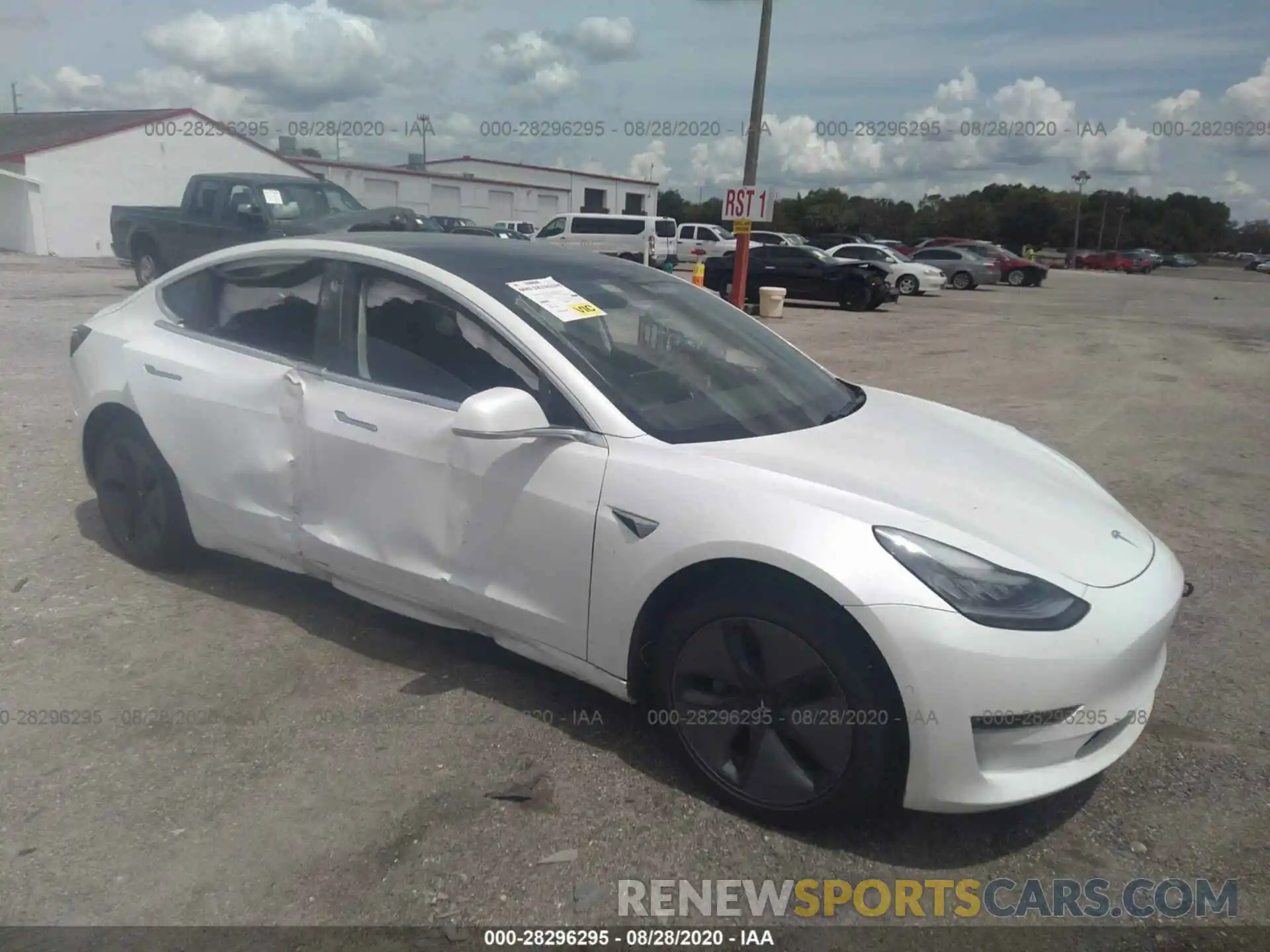 1 Photograph of a damaged car 5YJ3E1EB5KF433509 TESLA MODEL 3 2019