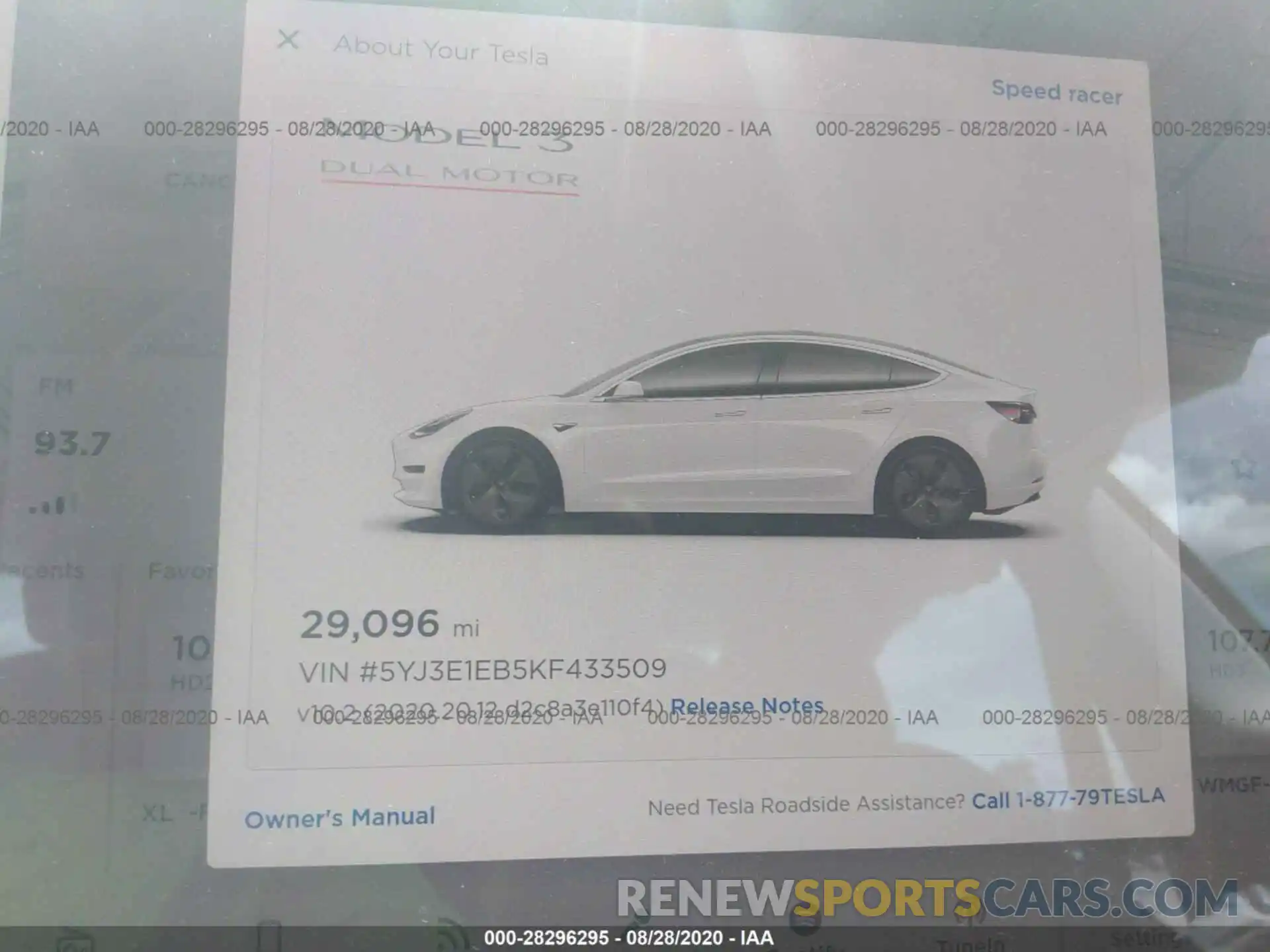 7 Photograph of a damaged car 5YJ3E1EB5KF433509 TESLA MODEL 3 2019