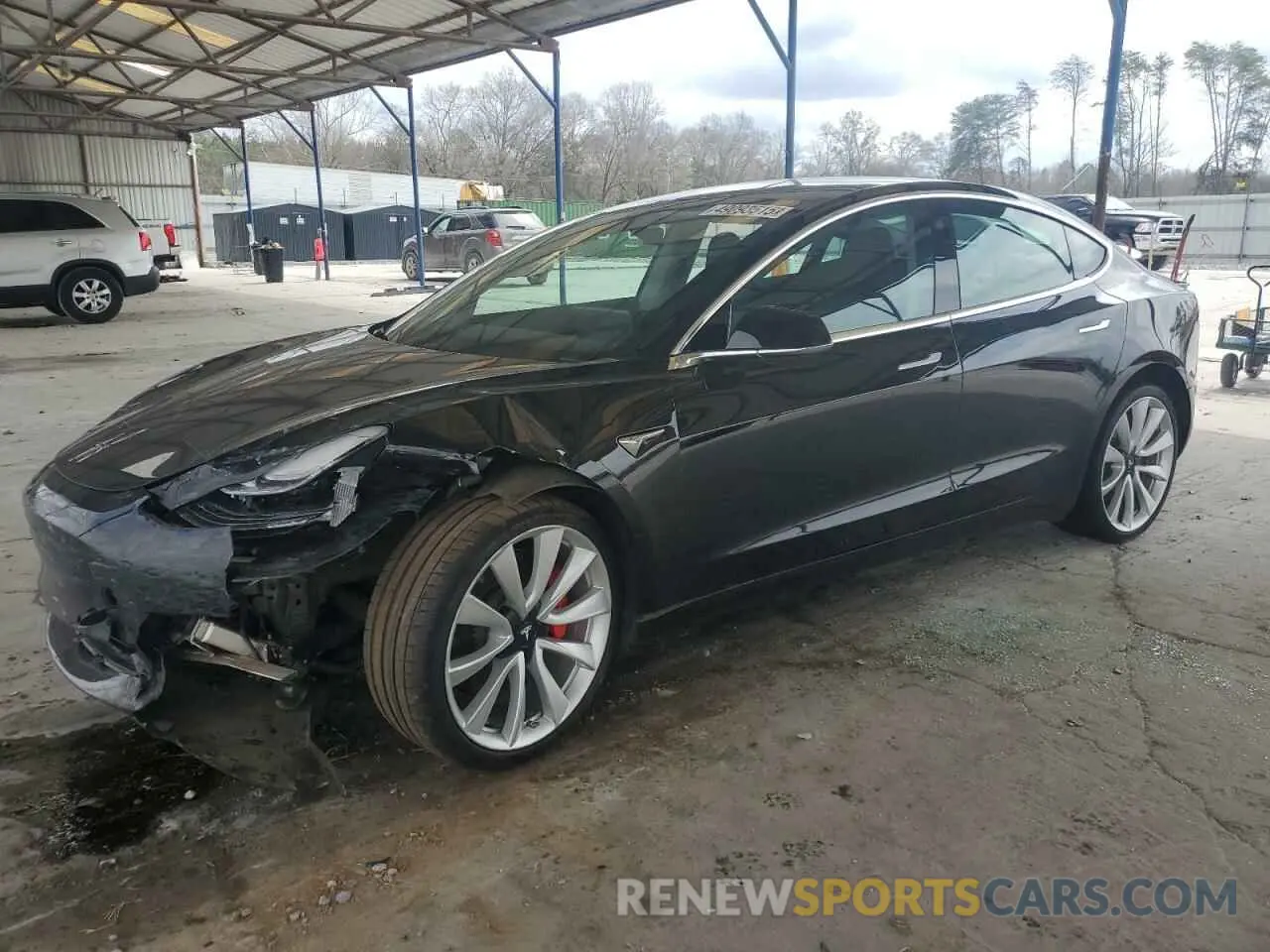 1 Photograph of a damaged car 5YJ3E1EB5KF434594 TESLA MODEL 3 2019