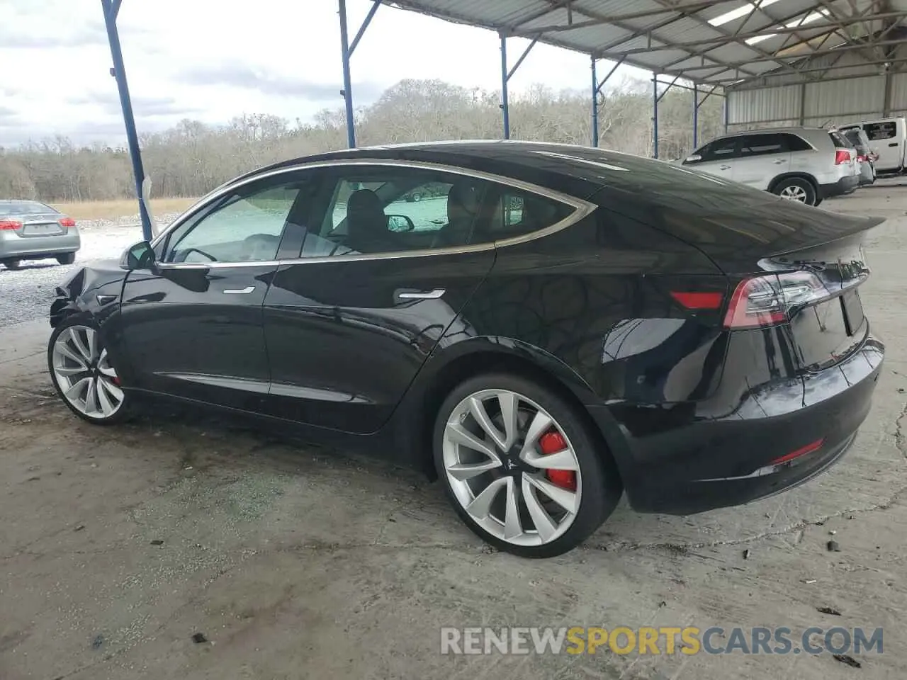 2 Photograph of a damaged car 5YJ3E1EB5KF434594 TESLA MODEL 3 2019
