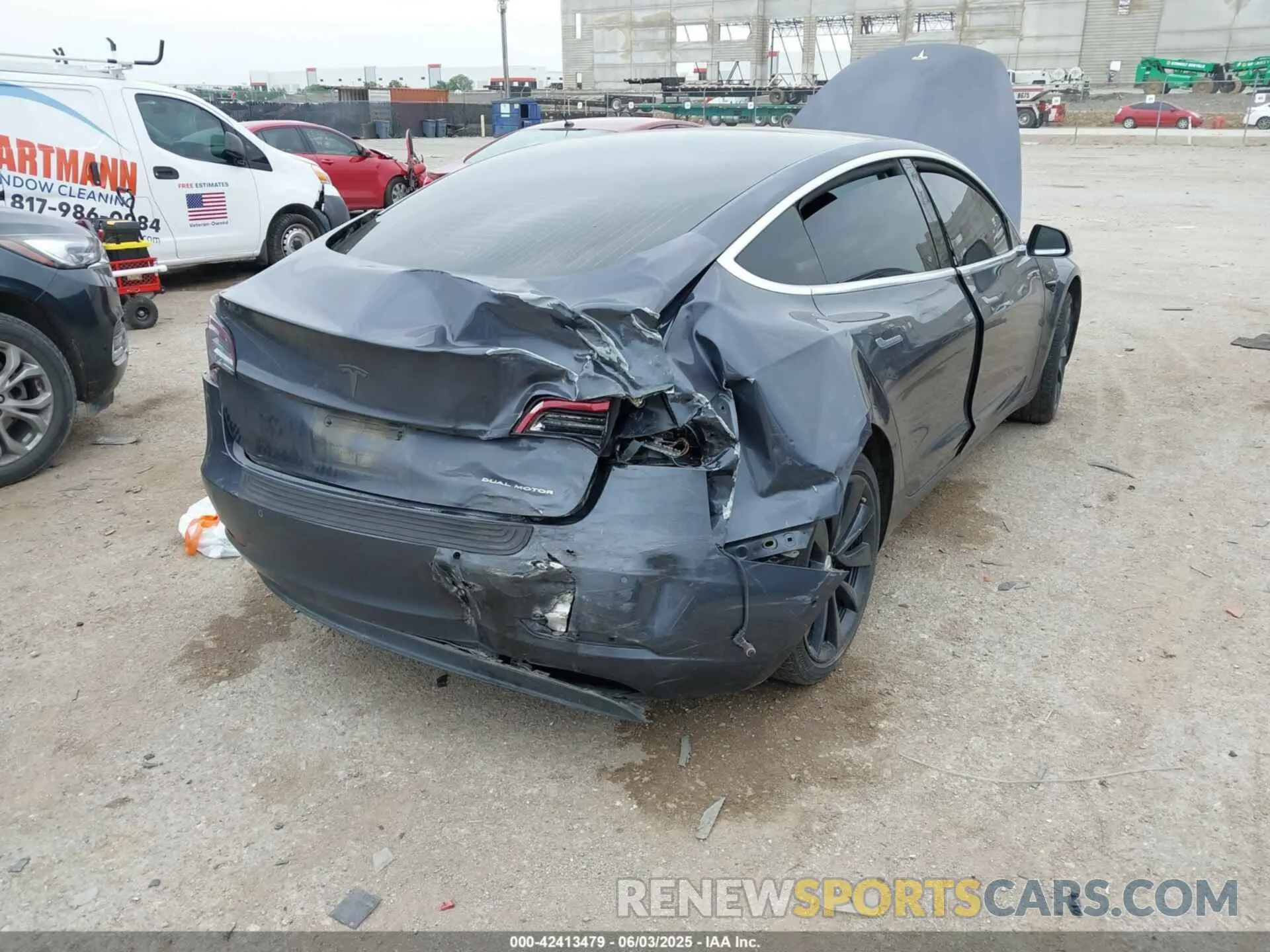 6 Photograph of a damaged car 5YJ3E1EB5KF437575 TESLA MODEL 3 2019