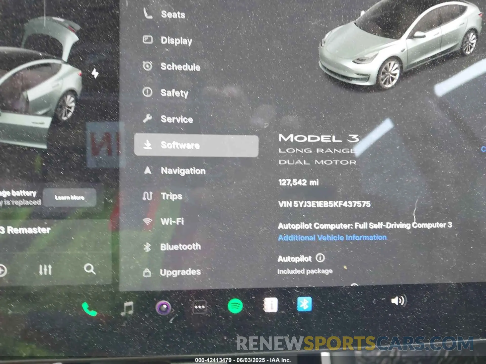 7 Photograph of a damaged car 5YJ3E1EB5KF437575 TESLA MODEL 3 2019