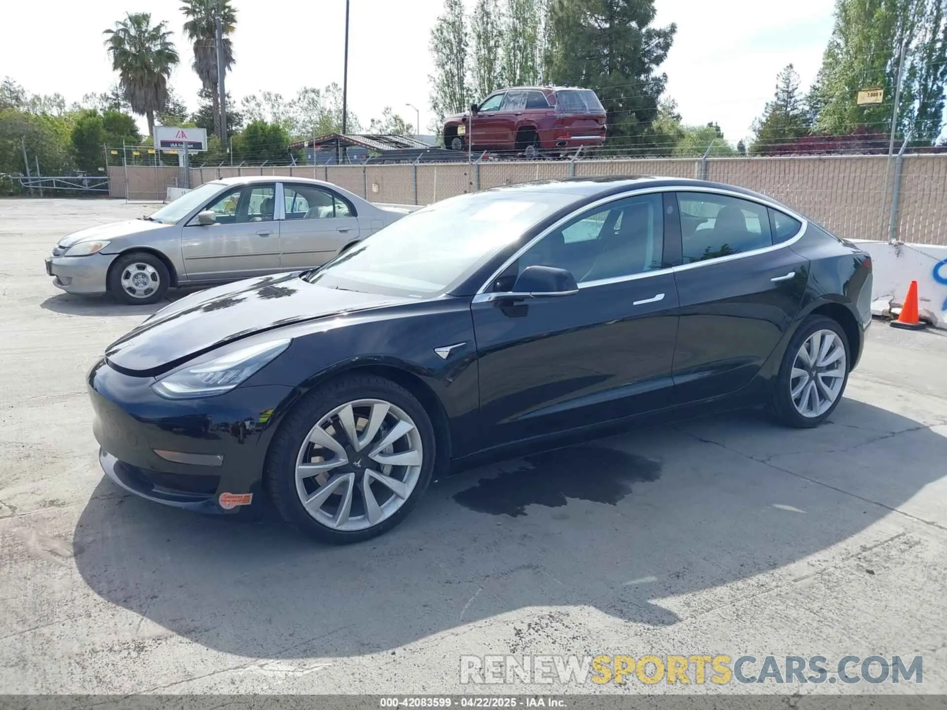 2 Photograph of a damaged car 5YJ3E1EB5KF453422 TESLA MODEL 3 2019