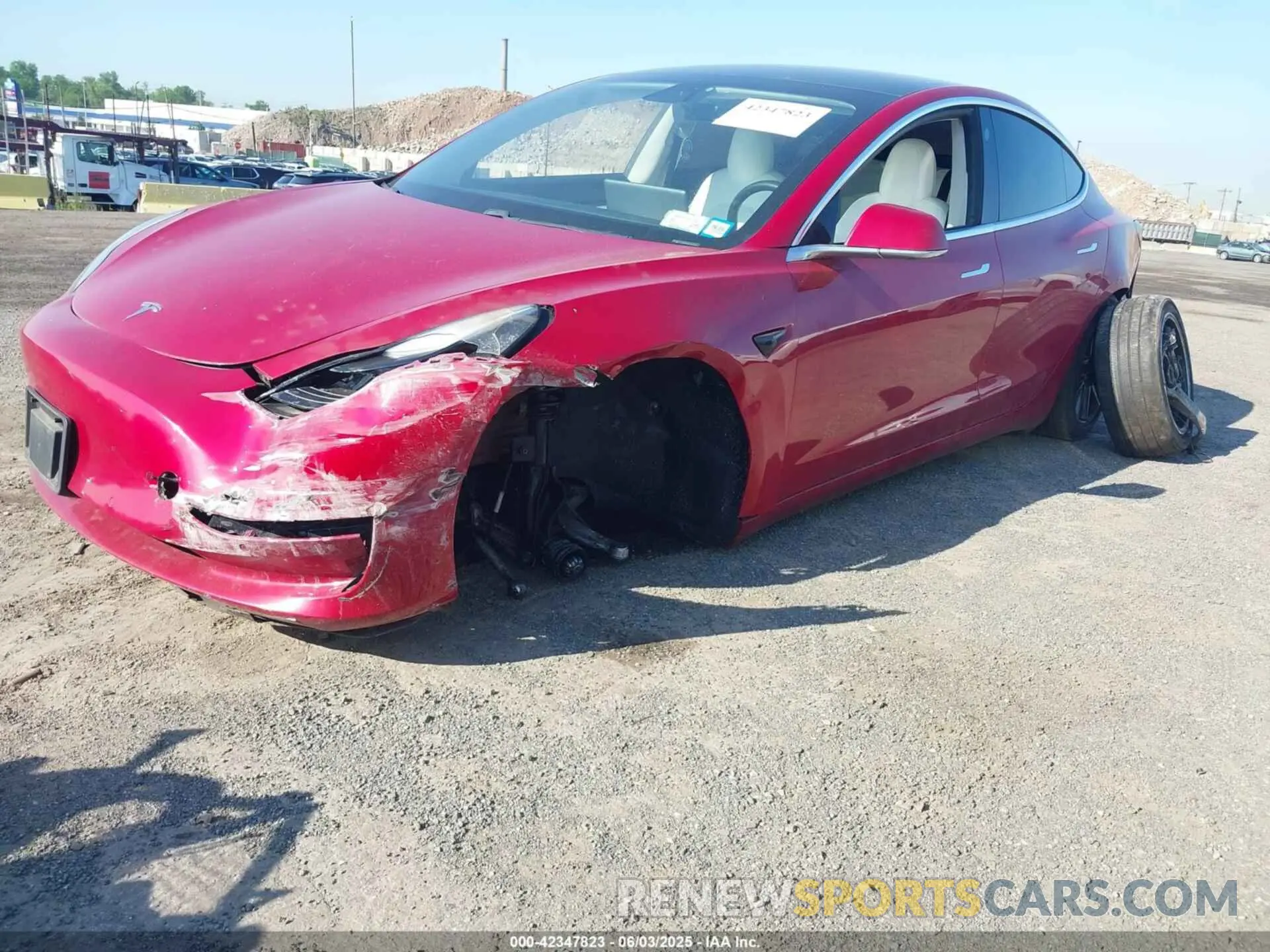 2 Photograph of a damaged car 5YJ3E1EB5KF454456 TESLA MODEL 3 2019