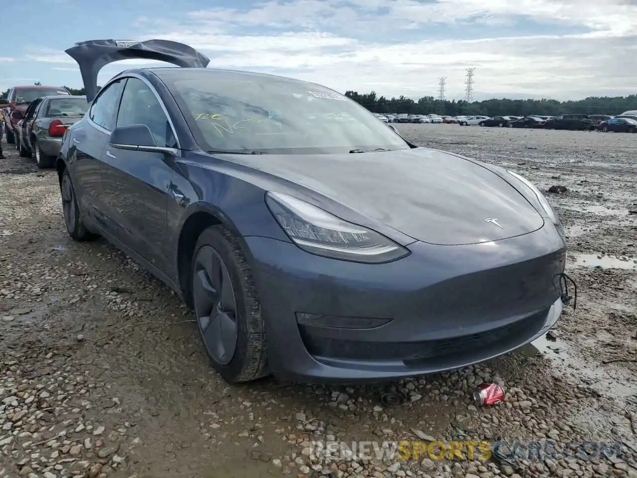 1 Photograph of a damaged car 5YJ3E1EB5KF510282 TESLA MODEL 3 2019