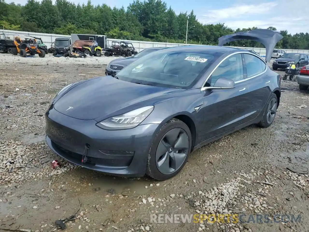 2 Photograph of a damaged car 5YJ3E1EB5KF510282 TESLA MODEL 3 2019