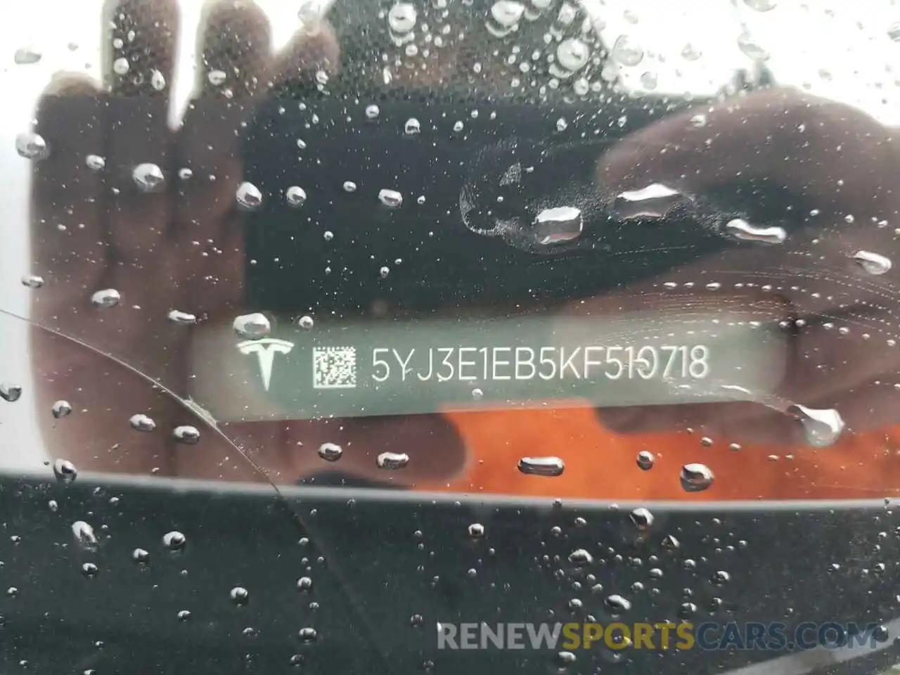 12 Photograph of a damaged car 5YJ3E1EB5KF510718 TESLA MODEL 3 2019