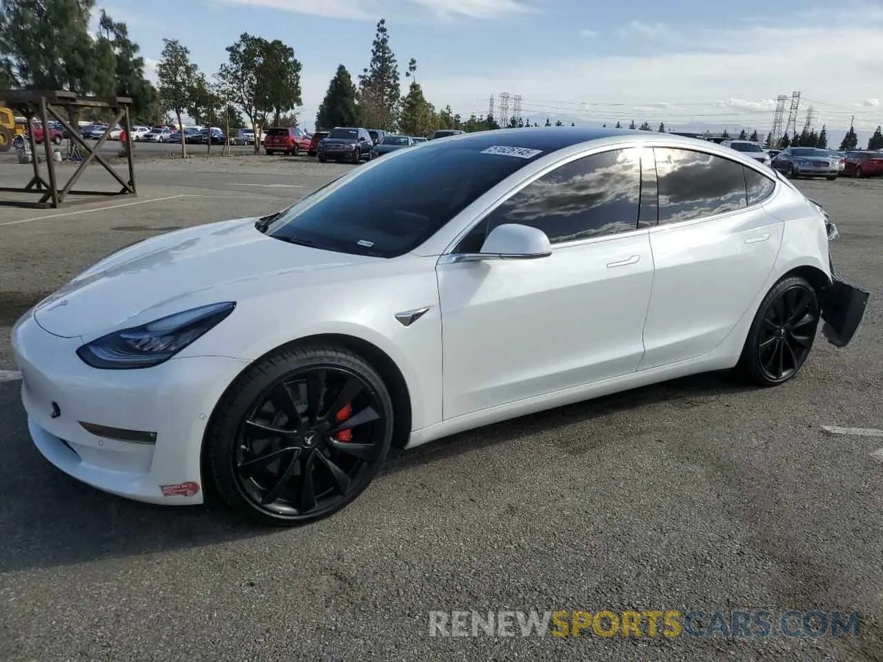 1 Photograph of a damaged car 5YJ3E1EB5KF514171 TESLA MODEL 3 2019