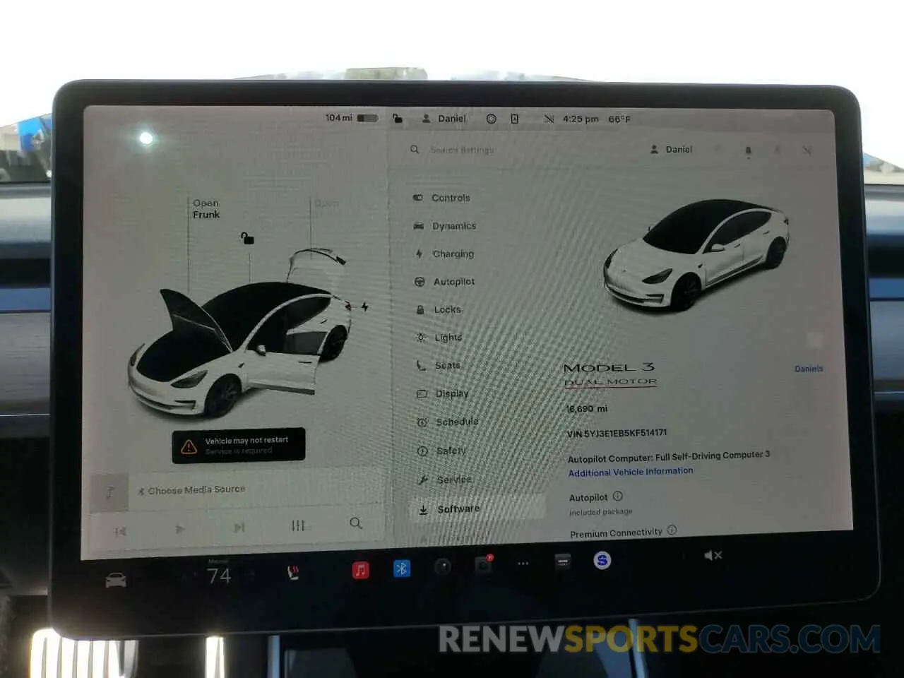 9 Photograph of a damaged car 5YJ3E1EB5KF514171 TESLA MODEL 3 2019